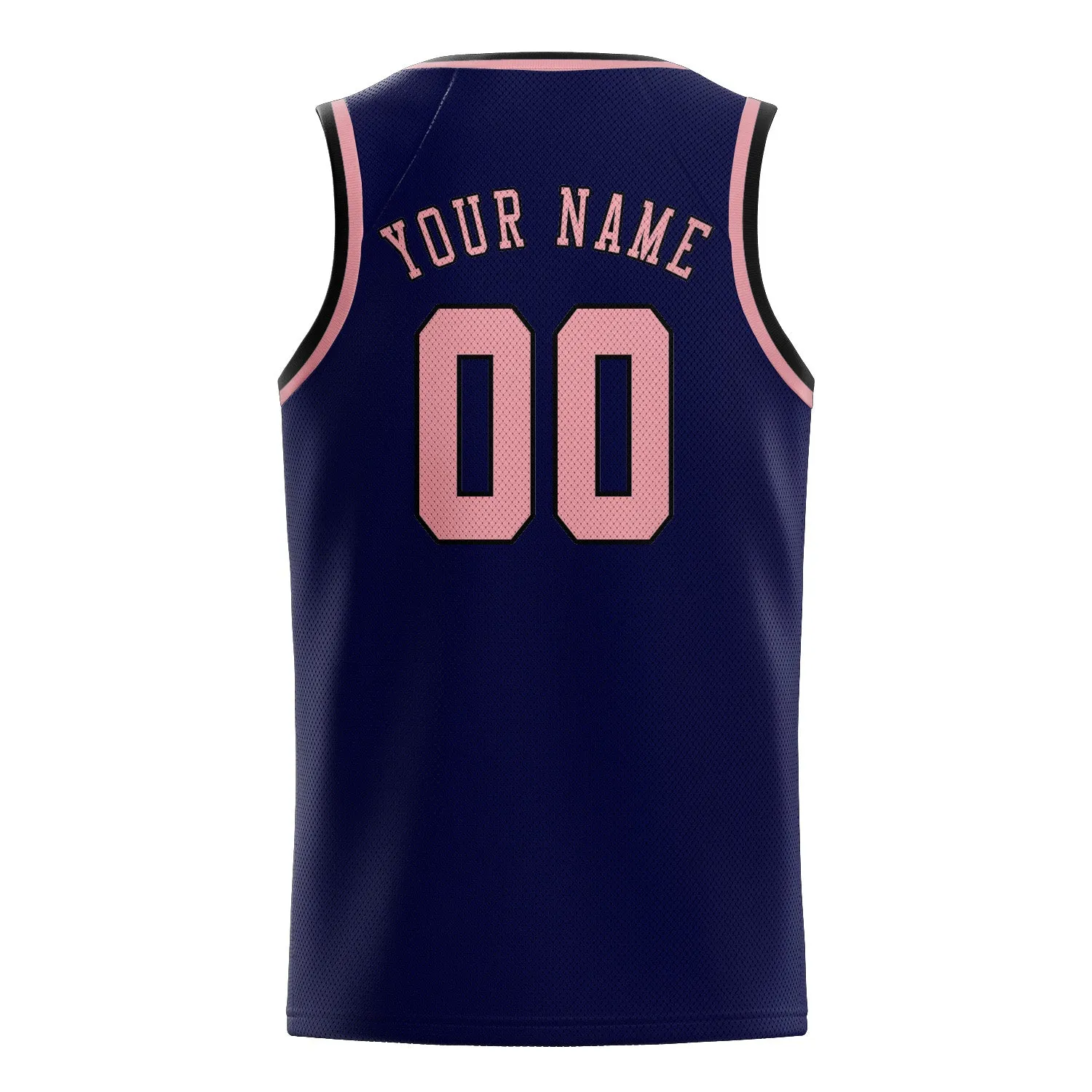Custom Navy Light Pink Basketball Jersey sold by Tailorly product image thumbnail 2