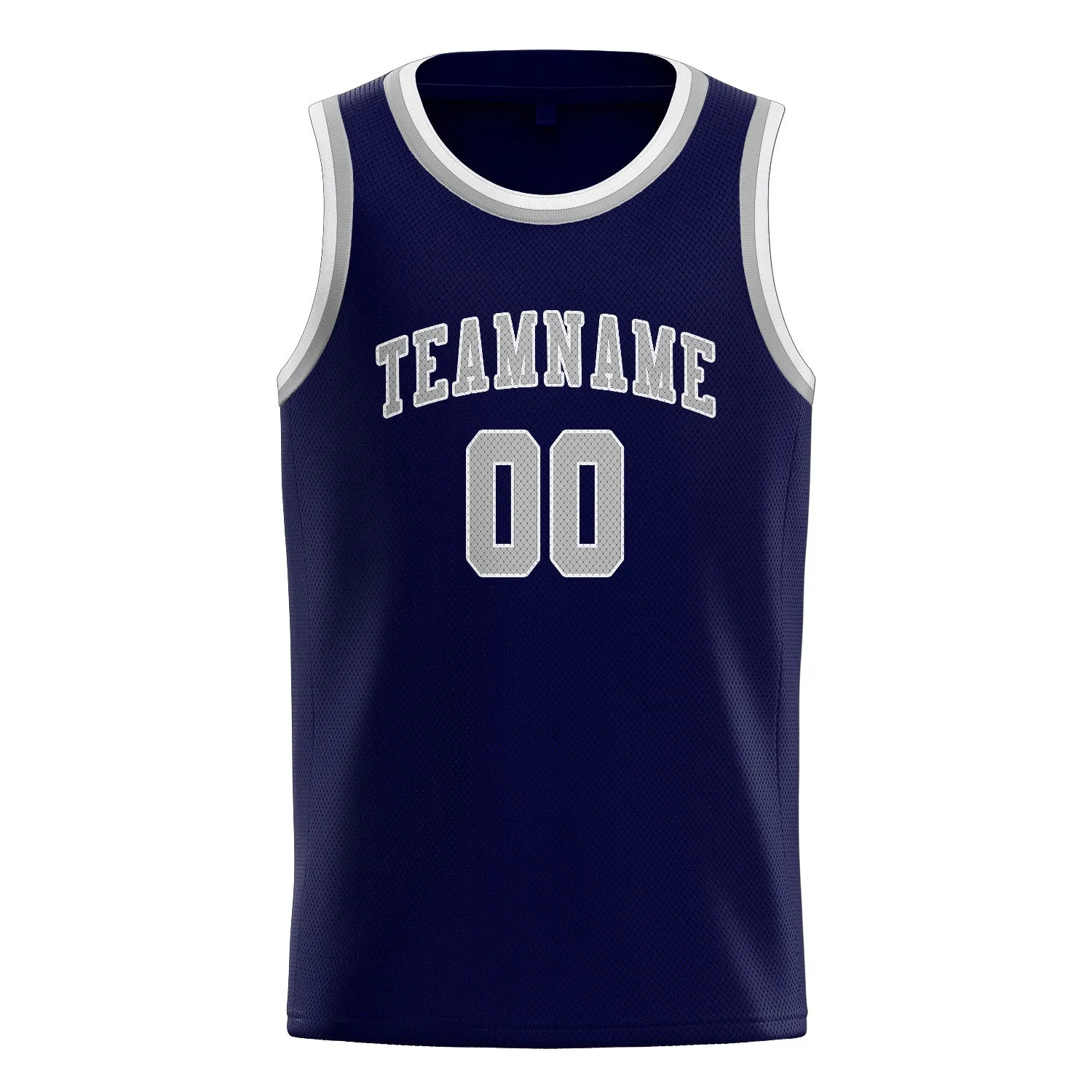 Custom Navy Gray Basketball Jersey sold by Tailorly product image thumbnail 3