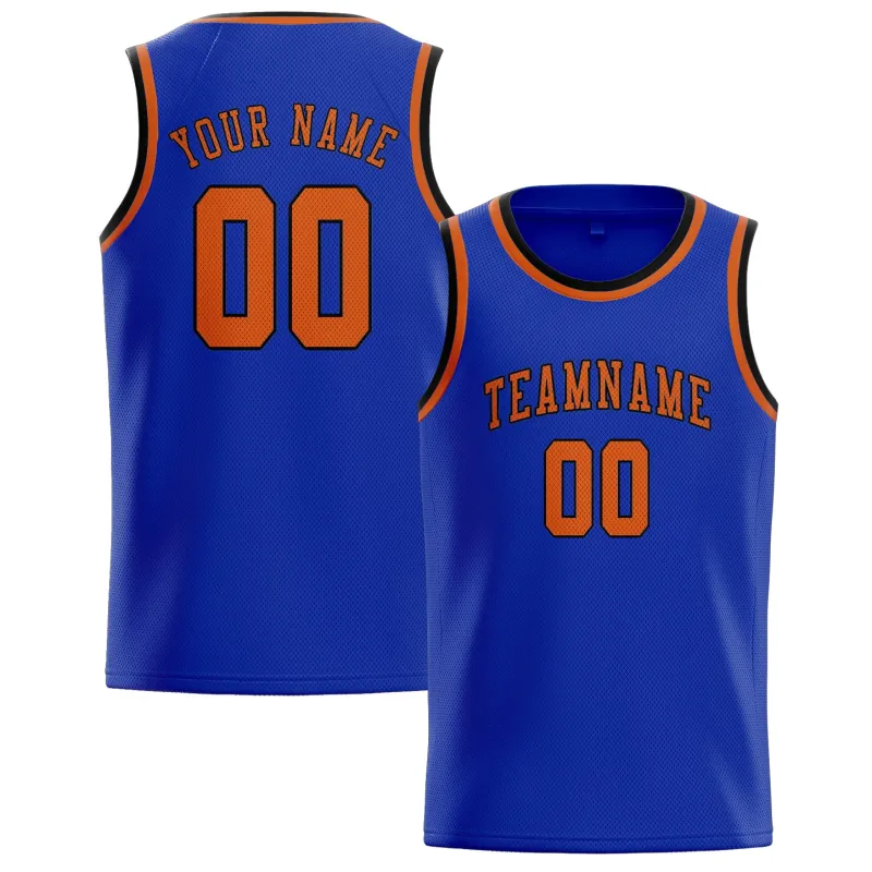 Custom Sky Blue Orange Basketball Jersey made by Tailorly