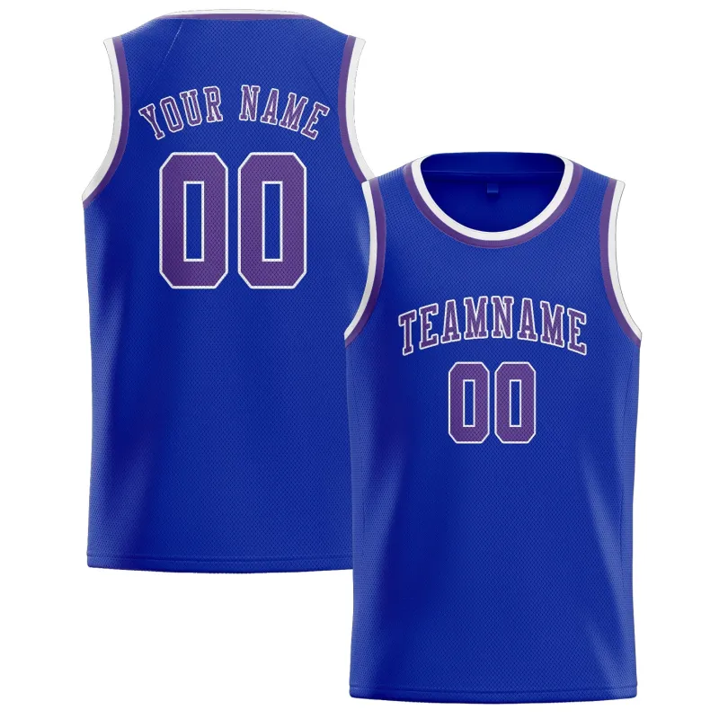 Custom Sky Blue Light Purple Basketball Jersey made by Tailorly