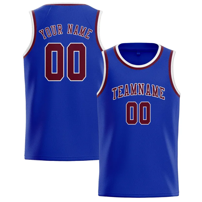 Custom Sky Blue Crimson Red Basketball Jersey made by Tailorly