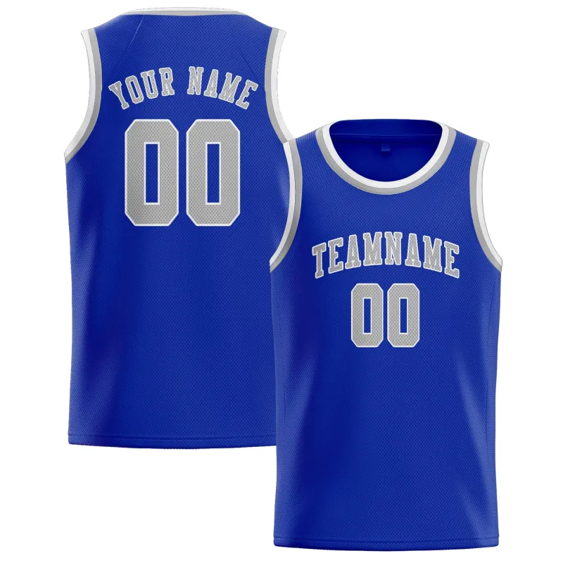 Custom Sky Blue Gray Basketball Jersey made by Tailorly