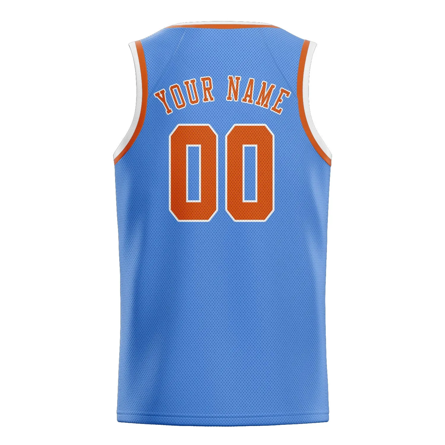 Custom Light Blue Orange Basketball Jersey sold by Tailorly product image thumbnail 2