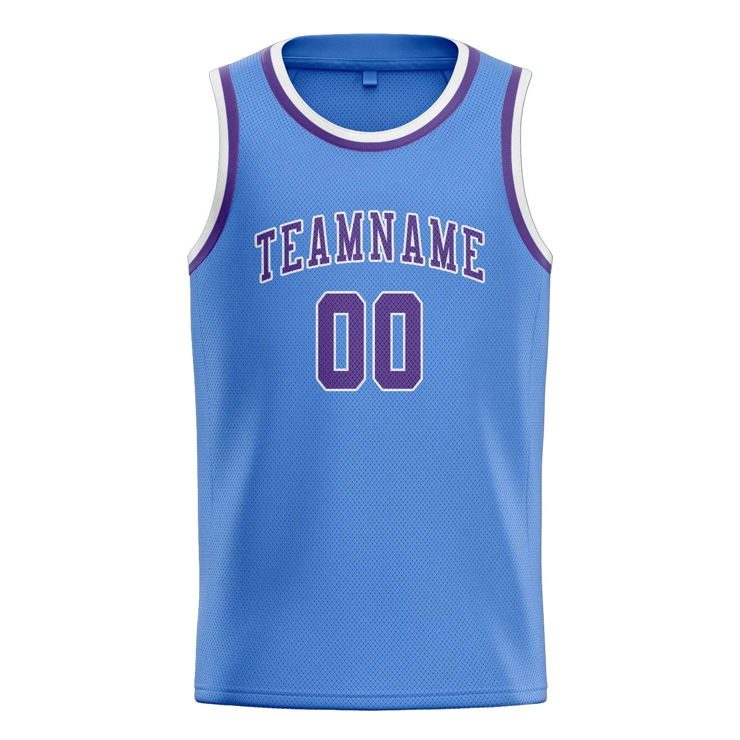 Custom Light Blue Light Purple Basketball Jersey sold by Tailorly product image thumbnail 3