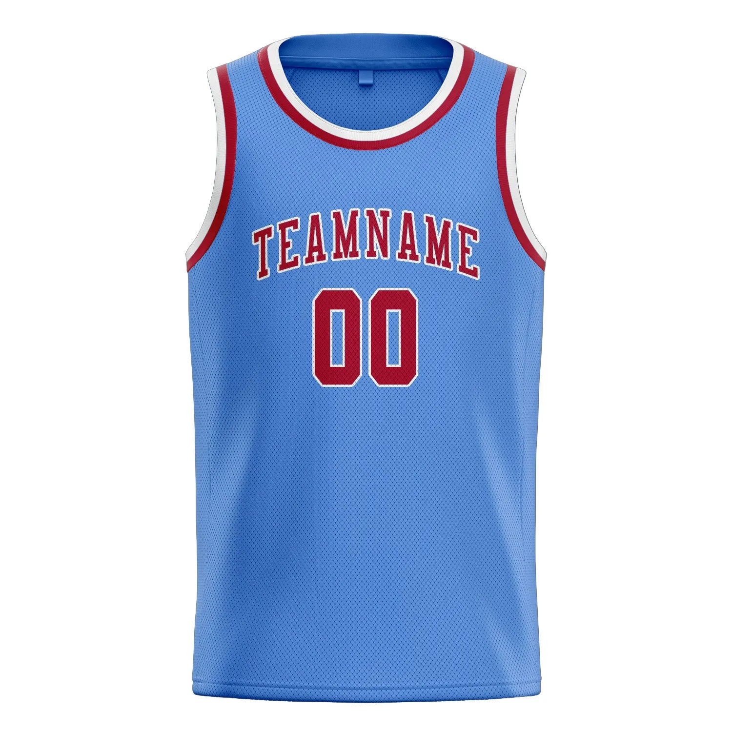 Custom Light Blue Red Basketball Jersey sold by Tailorly product image thumbnail 3