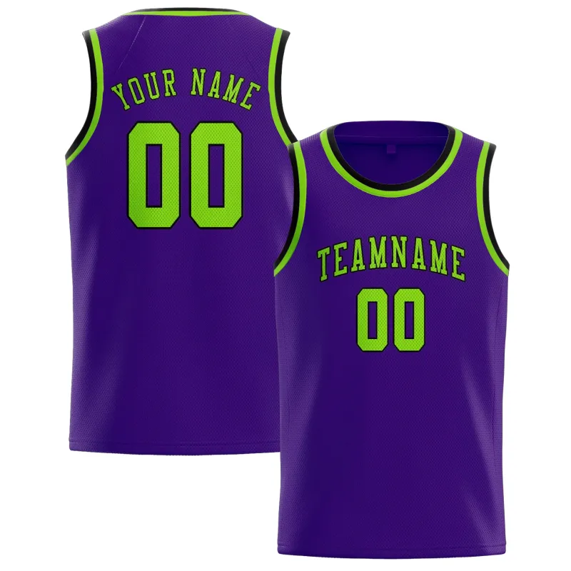 Custom Purple Emerald Green Basketball Jersey made by Tailorly