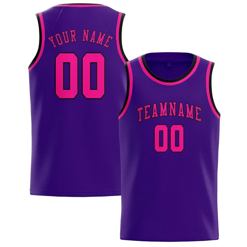Custom Purple Pink Basketball Jersey made by Tailorly