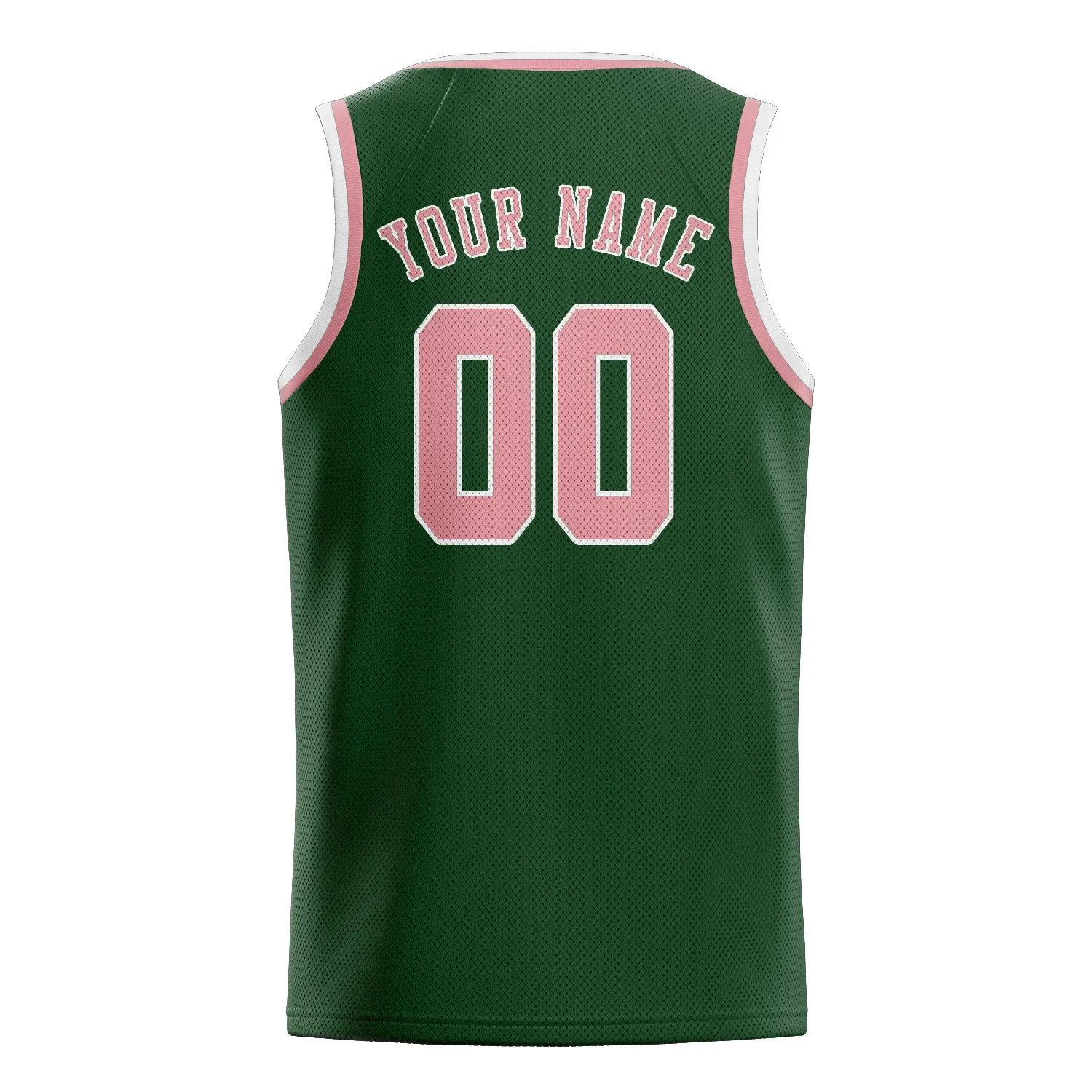Custom Dark Green Light Pink Basketball Jersey sold by Tailorly product image thumbnail 2