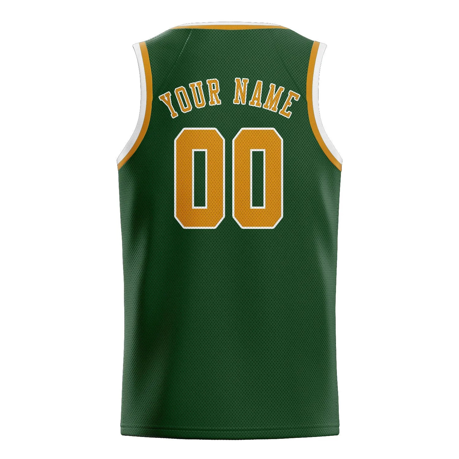 Custom Dark Green Yellow Basketball Jersey sold by Tailorly product image thumbnail 2