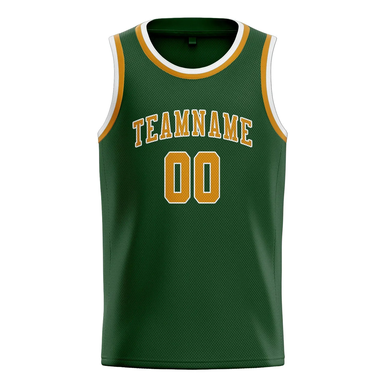 Custom Dark Green Yellow Basketball Jersey sold by Tailorly product image thumbnail 3