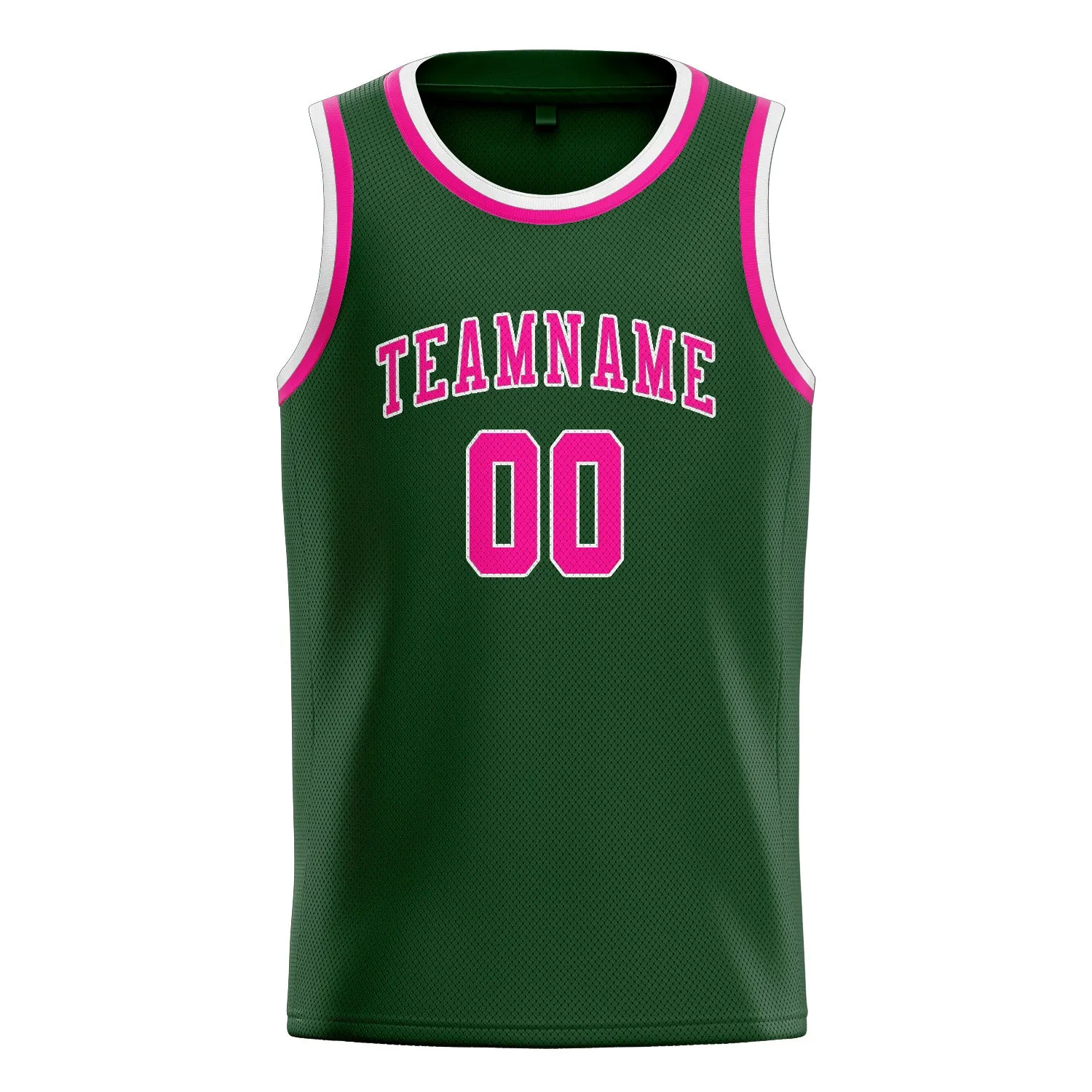 Custom Dark Green Pink Basketball Jersey sold by Tailorly product image thumbnail 3