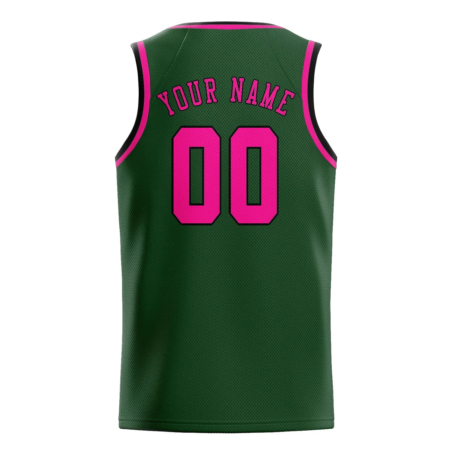 Custom Dark Green Pink Basketball Jersey sold by Tailorly product image thumbnail 2