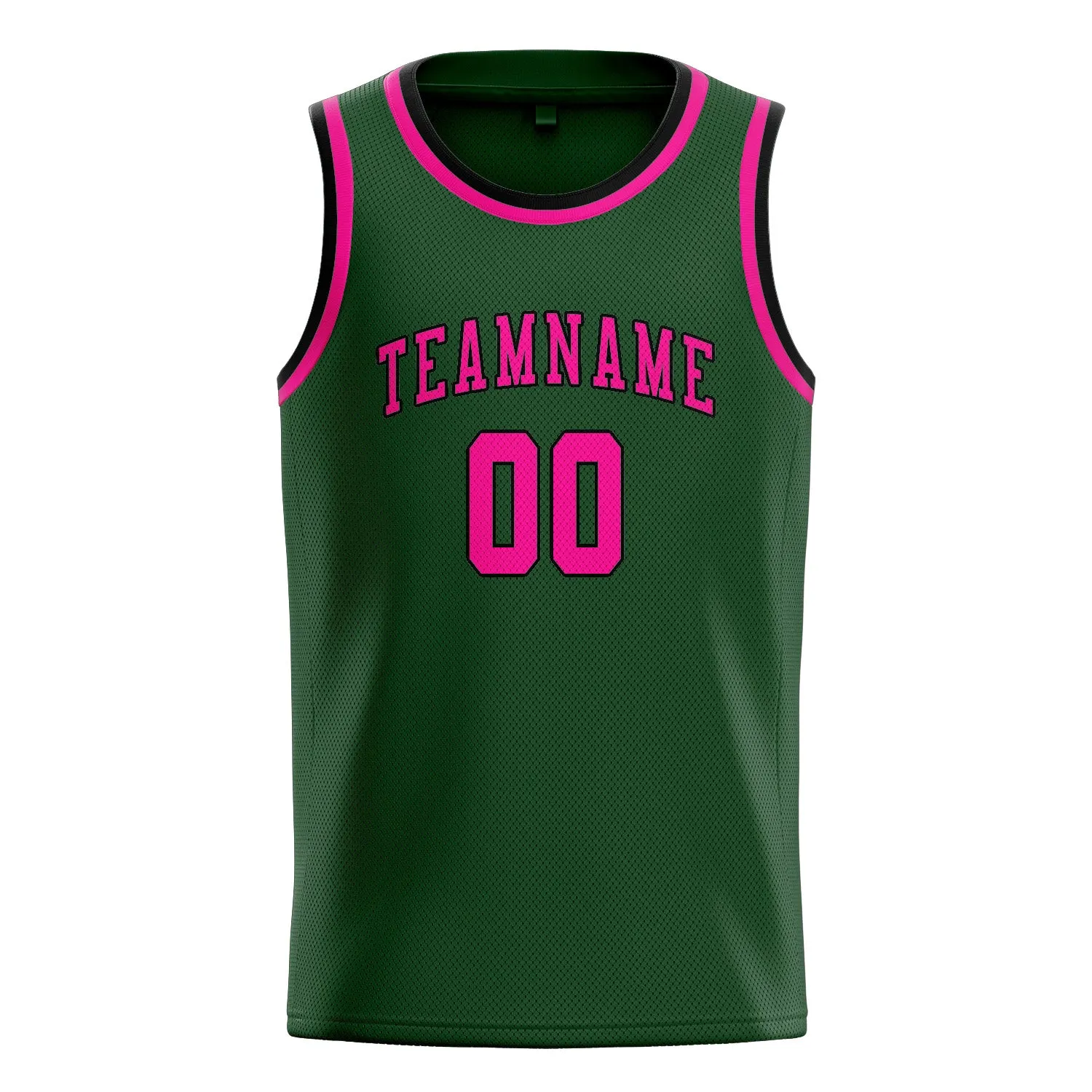Custom Dark Green Pink Basketball Jersey sold by Tailorly product image thumbnail 3