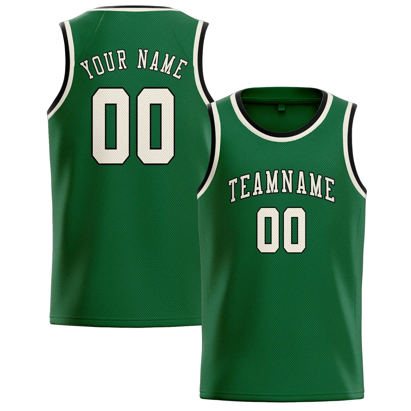Custom Green Cream Basketball Jersey sold by Tailorly