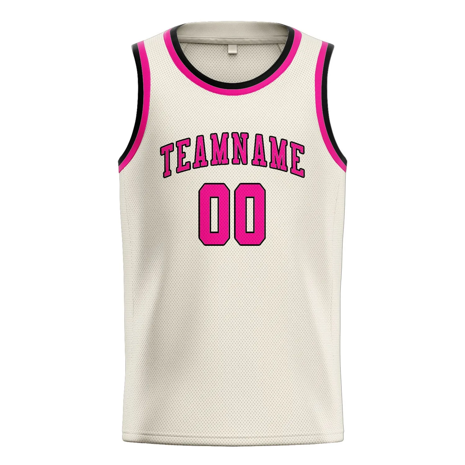 Custom Cream Pink Basketball Jersey sold by Tailorly product image thumbnail 3