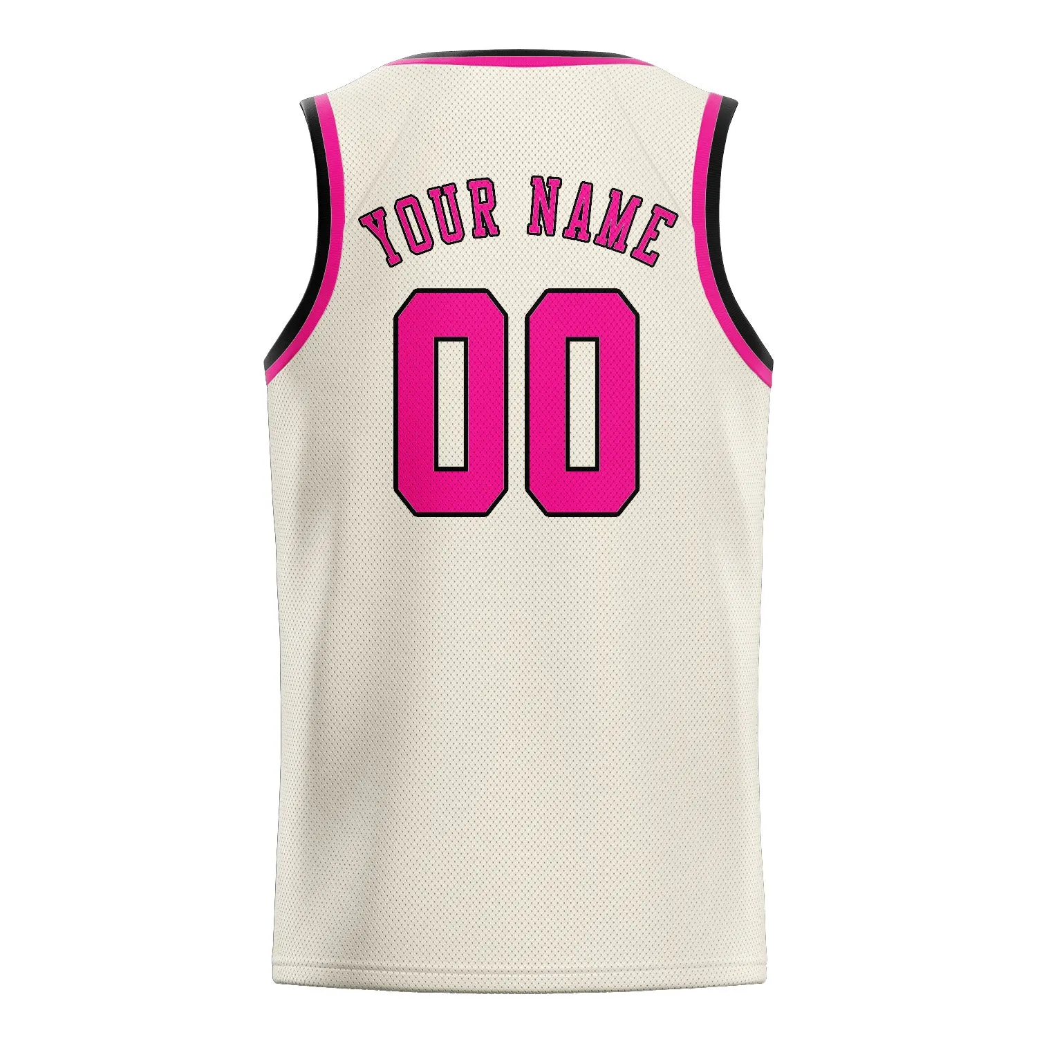Custom Cream Pink Basketball Jersey sold by Tailorly product image thumbnail 2