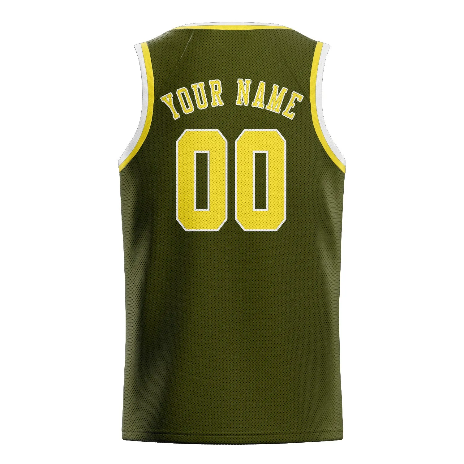 Custom Olive Light Yellow Basketball Jersey sold by Tailorly product image thumbnail 2