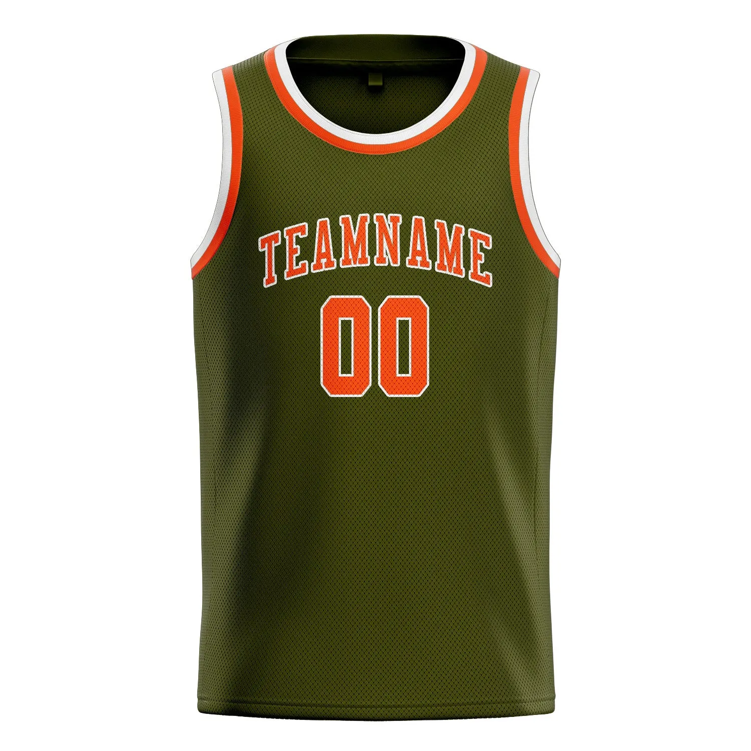 Custom Olive Orange Red Basketball Jersey sold by Tailorly product image thumbnail 3