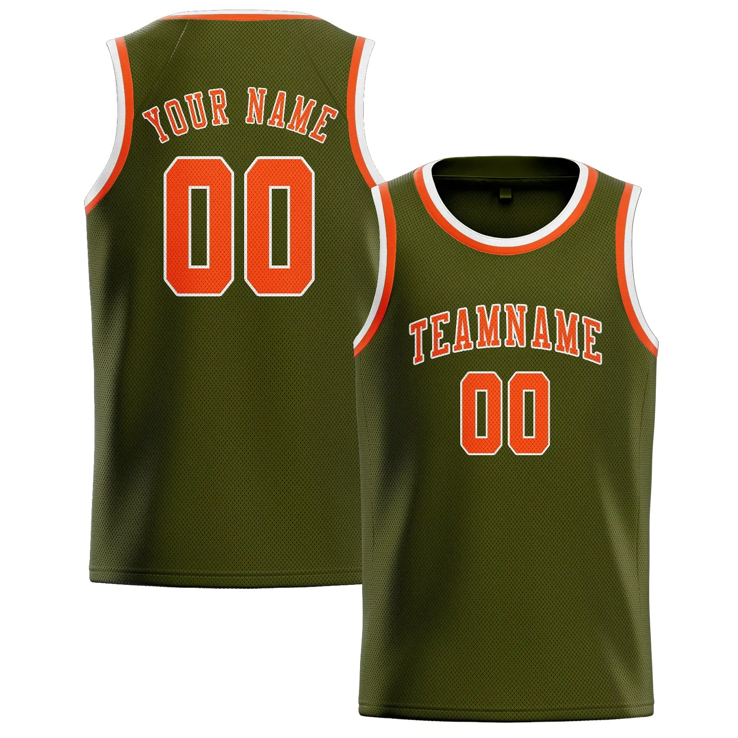 Custom Olive Orange Red Basketball Jersey sold by Tailorly