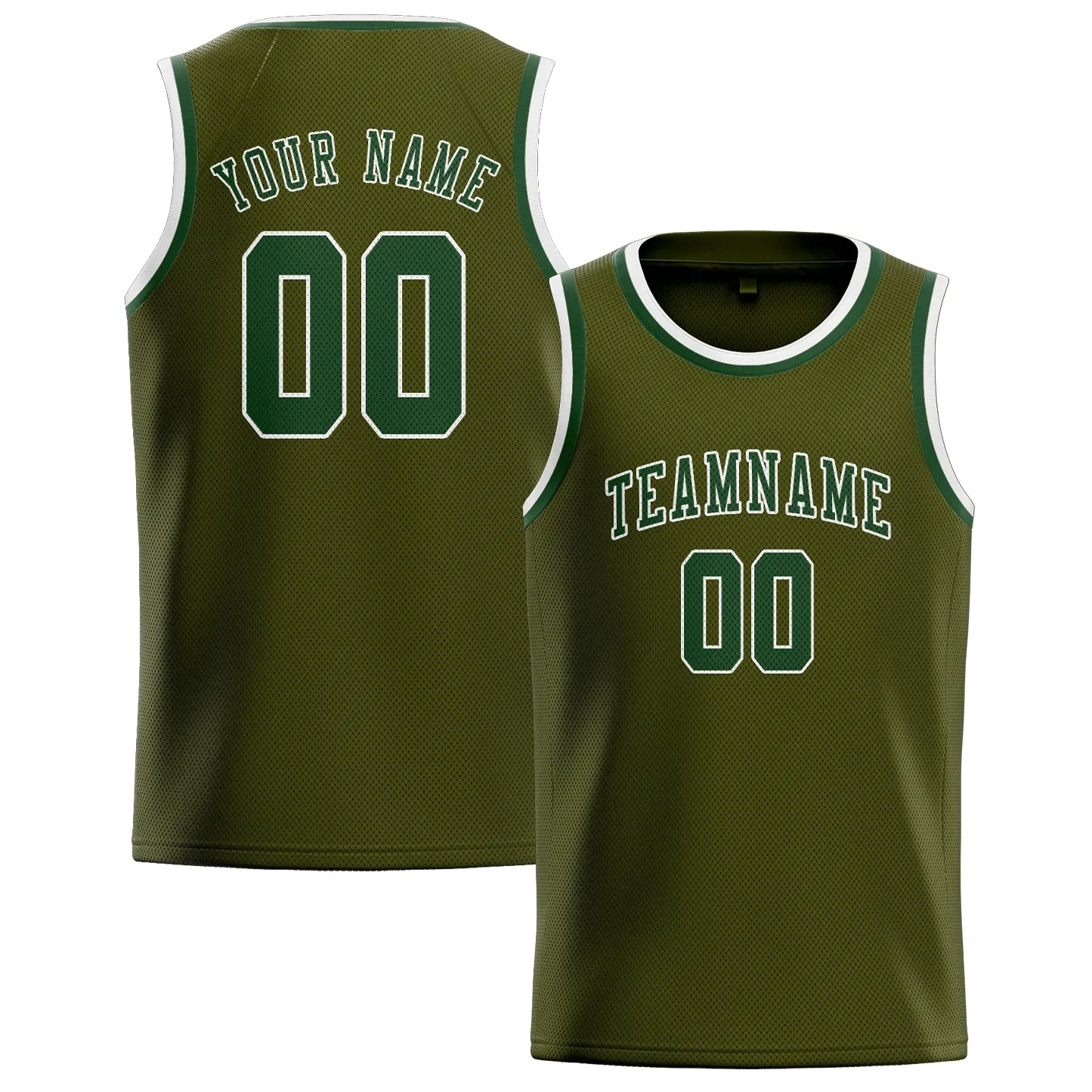 Custom Olive Dark Green Basketball Jersey sold by Tailorly