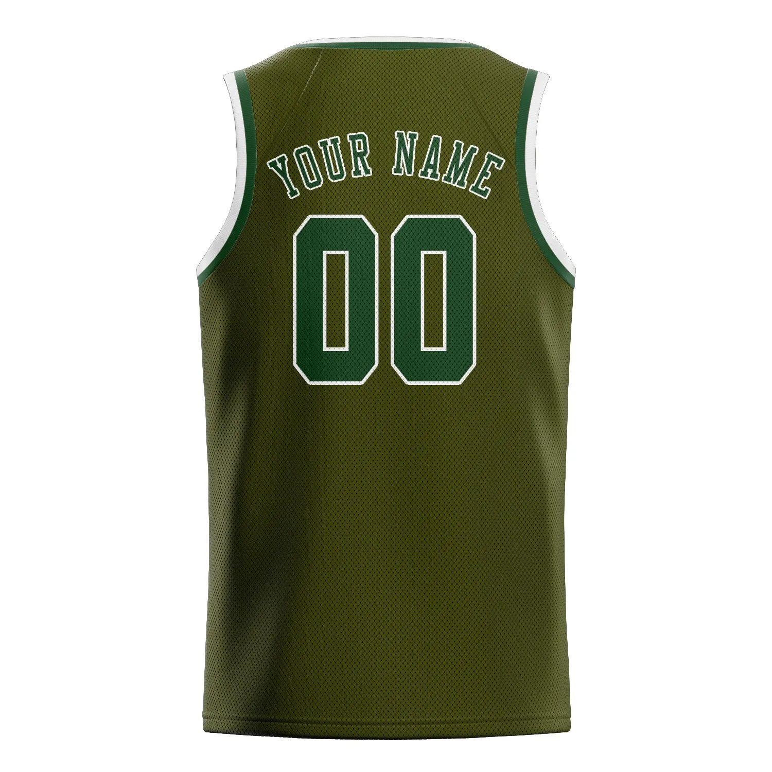 Custom Olive Dark Green Basketball Jersey sold by Tailorly product image thumbnail 2