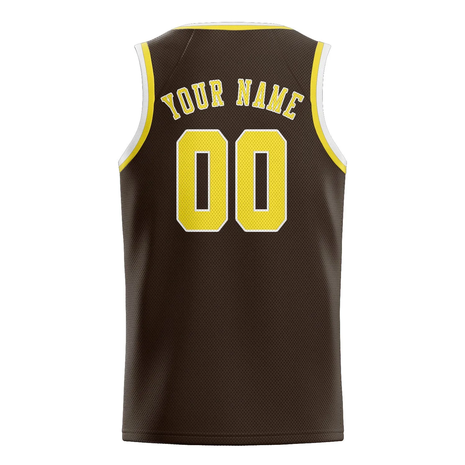 Custom Brown Light Yellow Basketball Jersey sold by Tailorly product image thumbnail 2