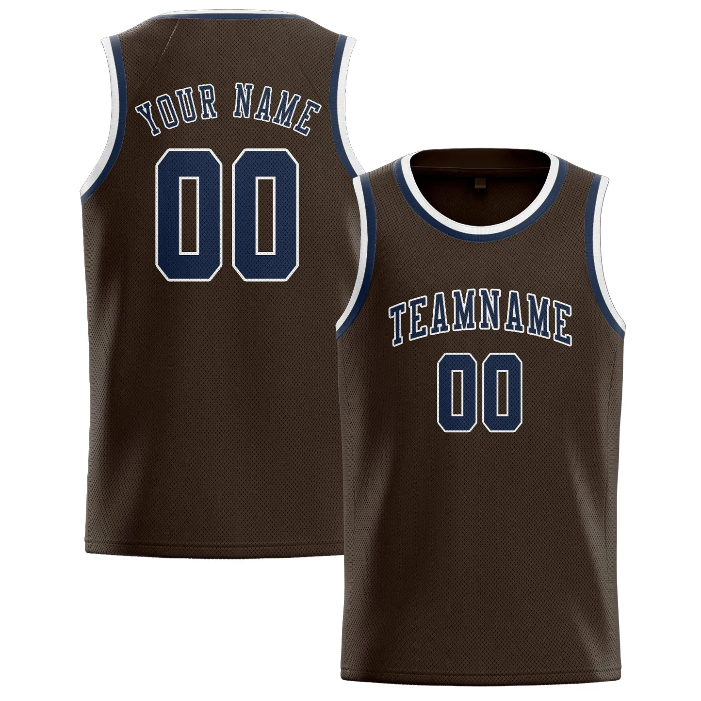 Custom Brown Blue Basketball Jersey sold by Tailorly