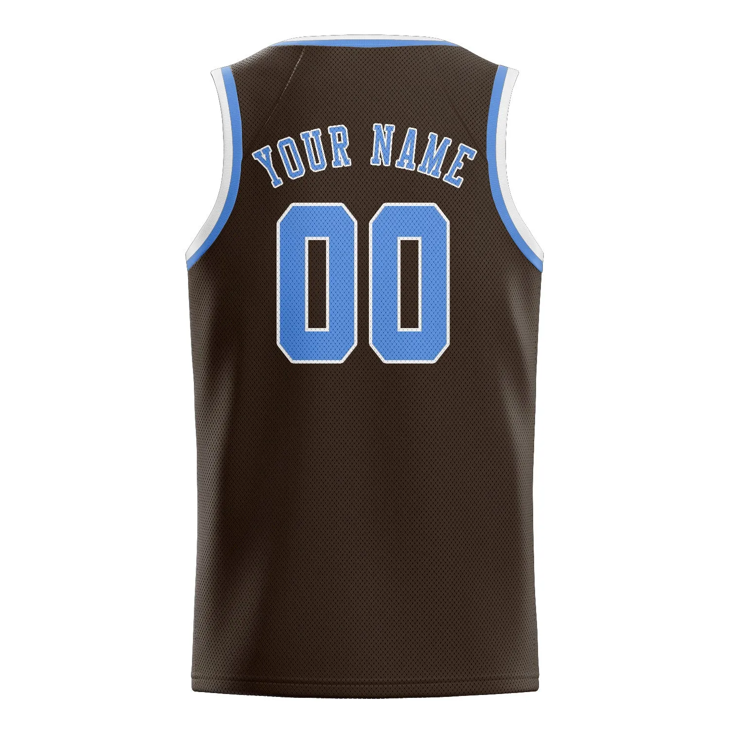 Custom Brown Light Blue Basketball Jersey sold by Tailorly product image thumbnail 2