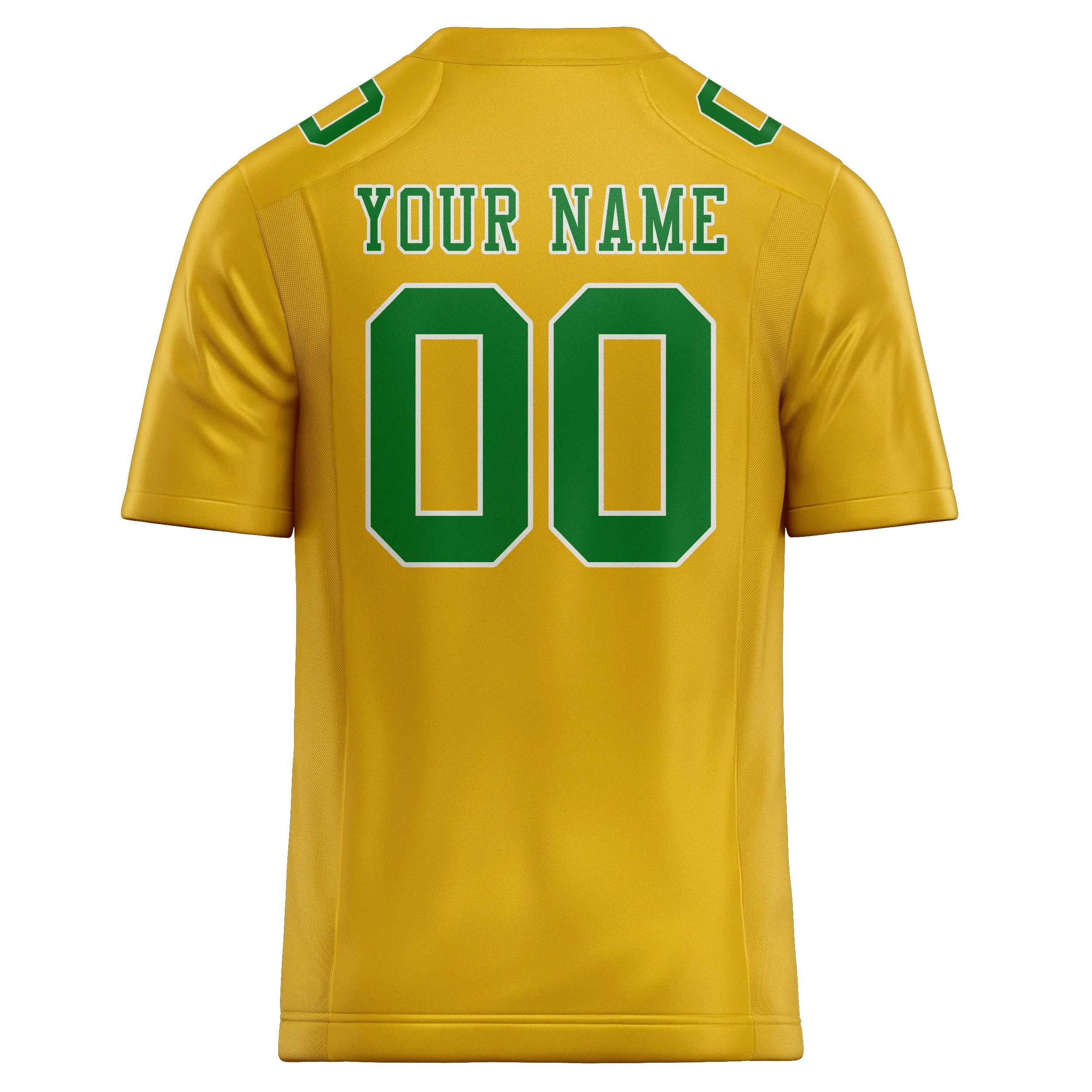 Custom Gold Emerald Green Football Jersey sold by Tailorly product image thumbnail 3