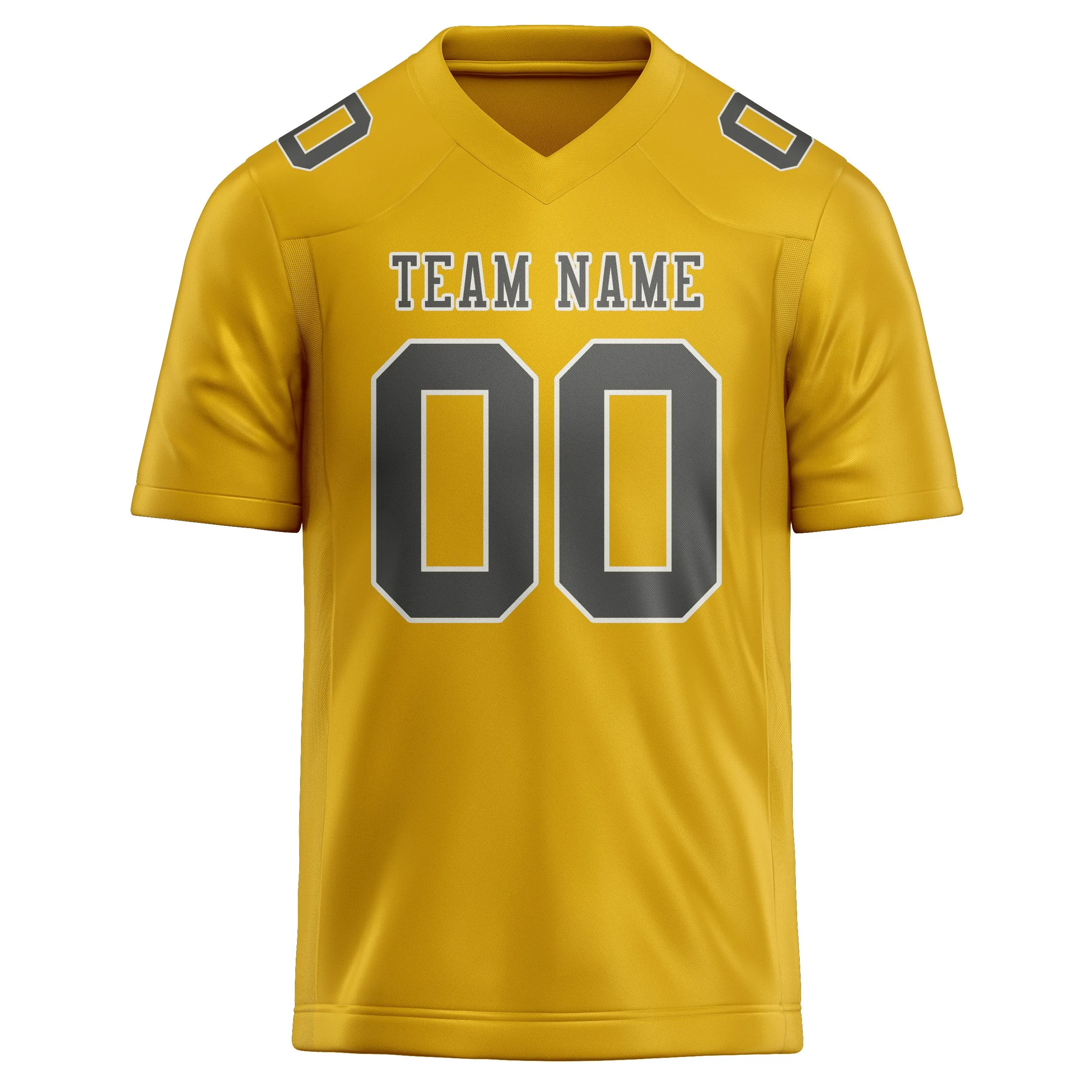 Custom Gold Dark Grey Football Jersey sold by Tailorly product image thumbnail 2