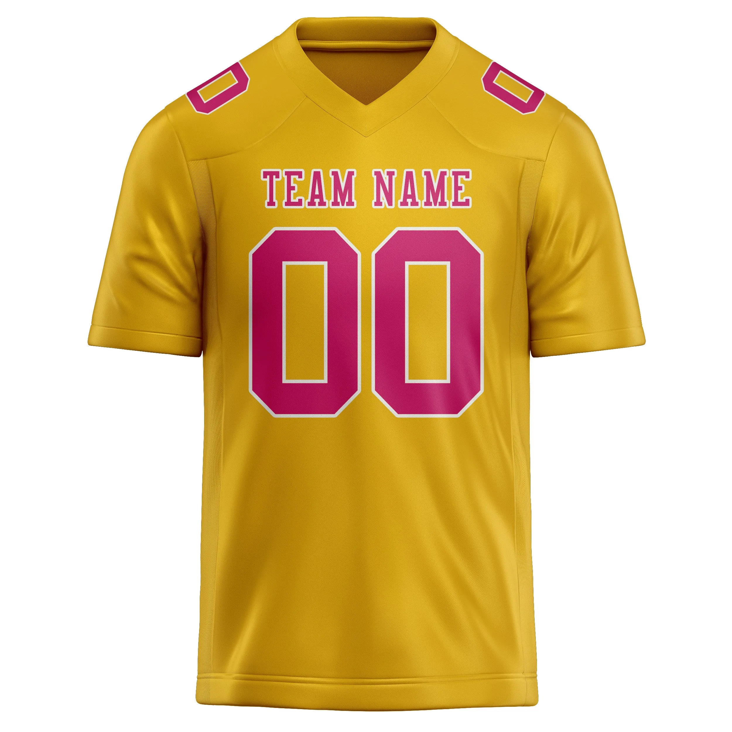 Custom Gold Pink Football Jersey sold by Tailorly product image thumbnail 2
