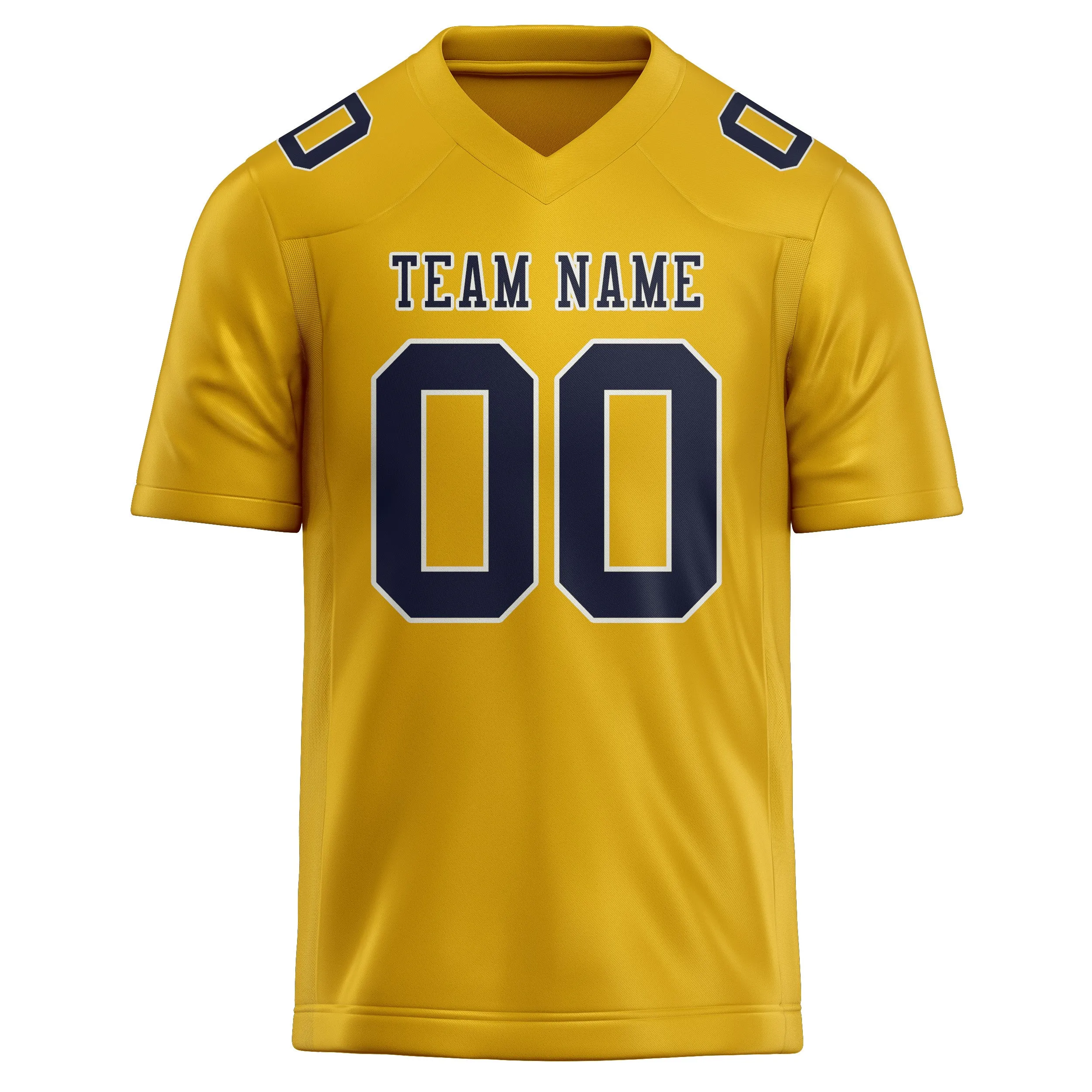 Custom Gold Navy Football Jersey sold by Tailorly product image thumbnail 2
