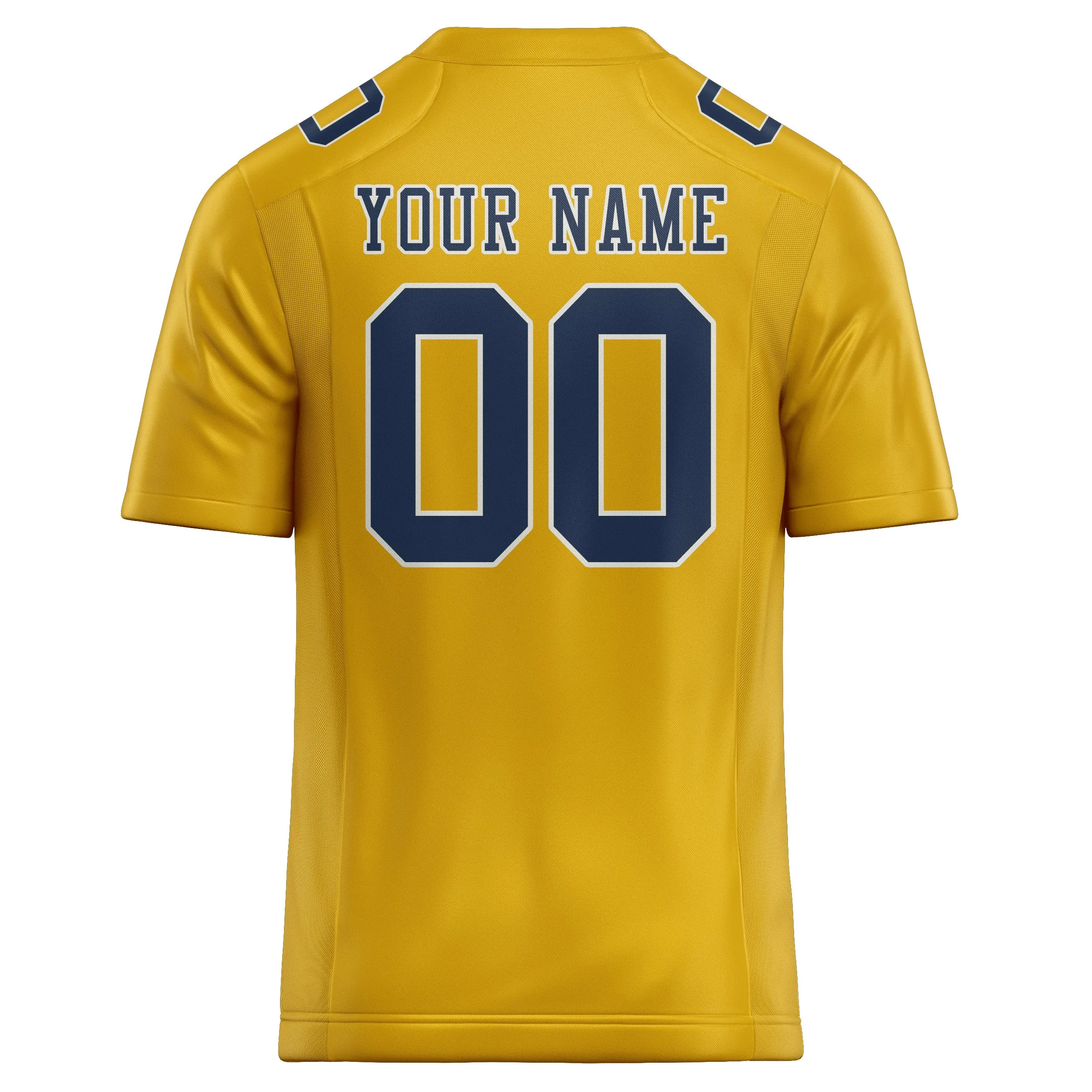 Custom Gold Blue Football Jersey sold by Tailorly product image thumbnail 3
