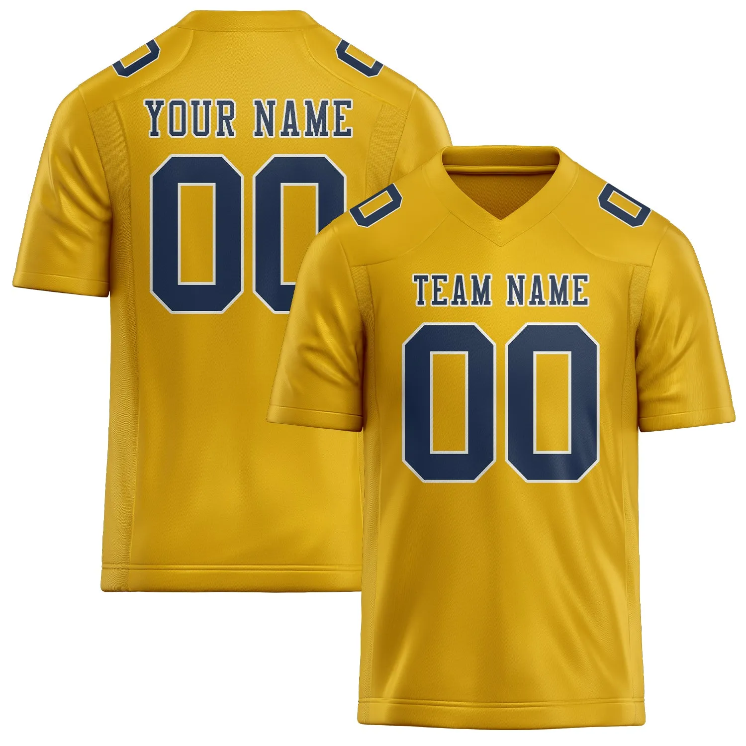 Custom Gold Blue Football Jersey sold by Tailorly