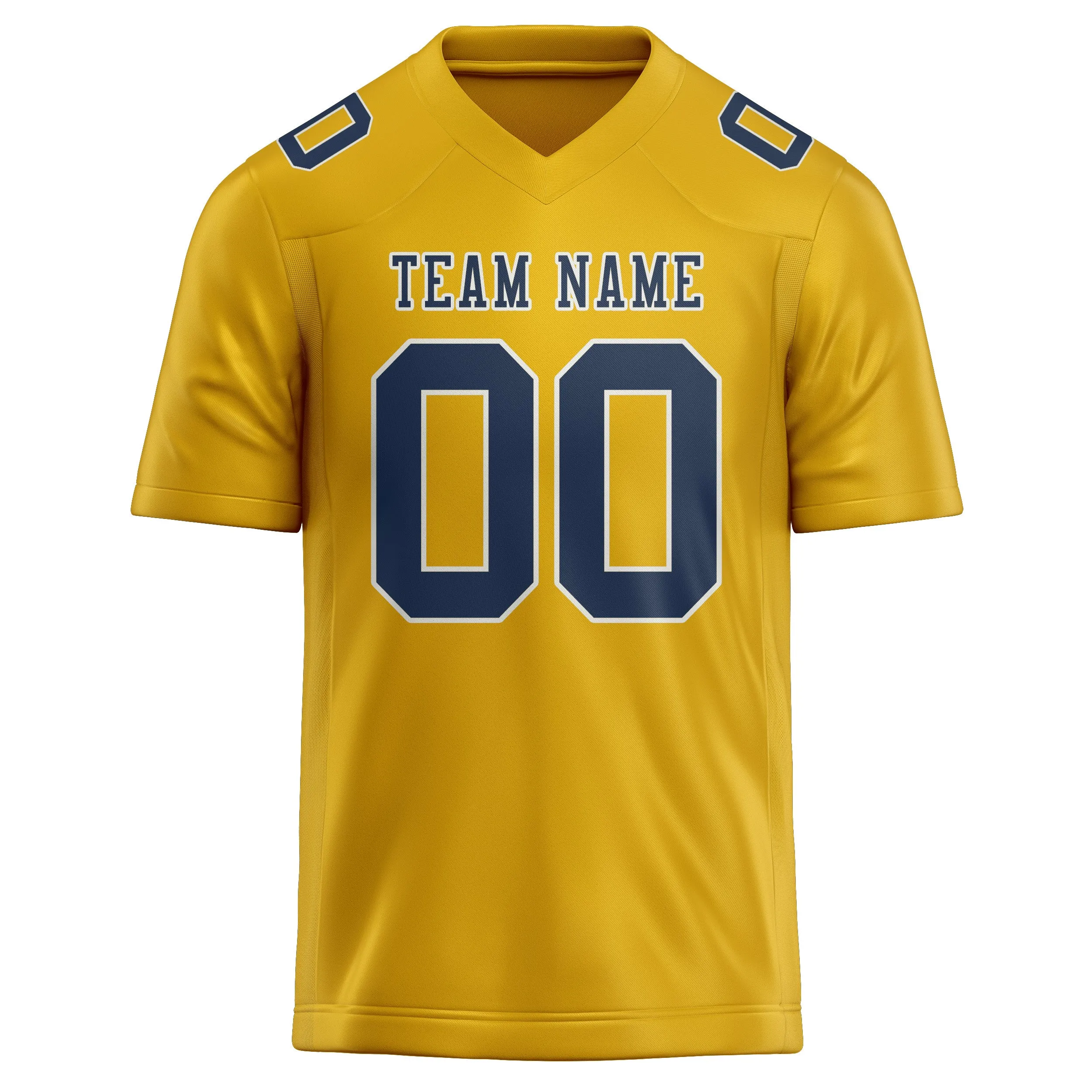 Custom Gold Blue Football Jersey sold by Tailorly product image thumbnail 2