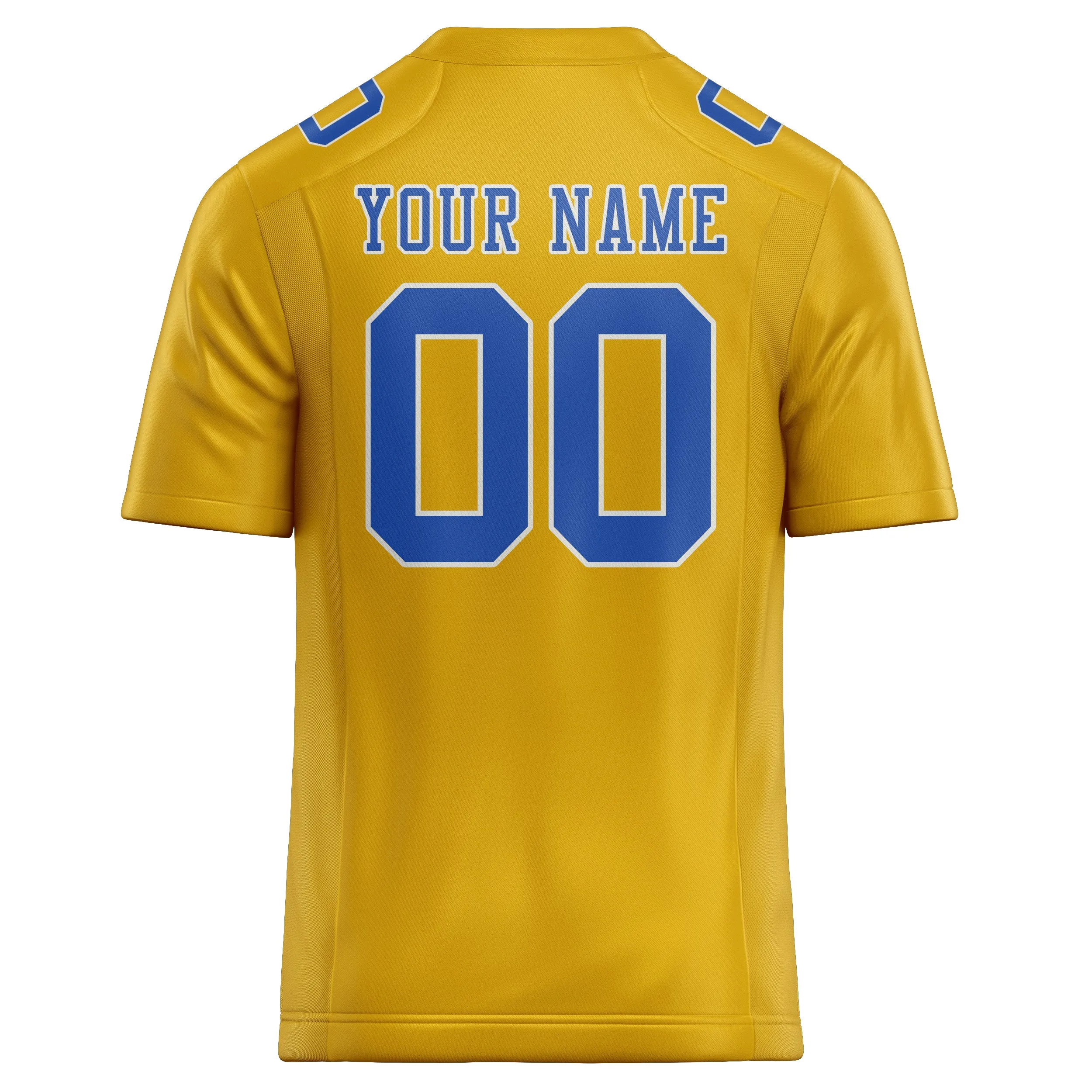 Custom Gold Sky Blue Football Jersey sold by Tailorly product image thumbnail 3