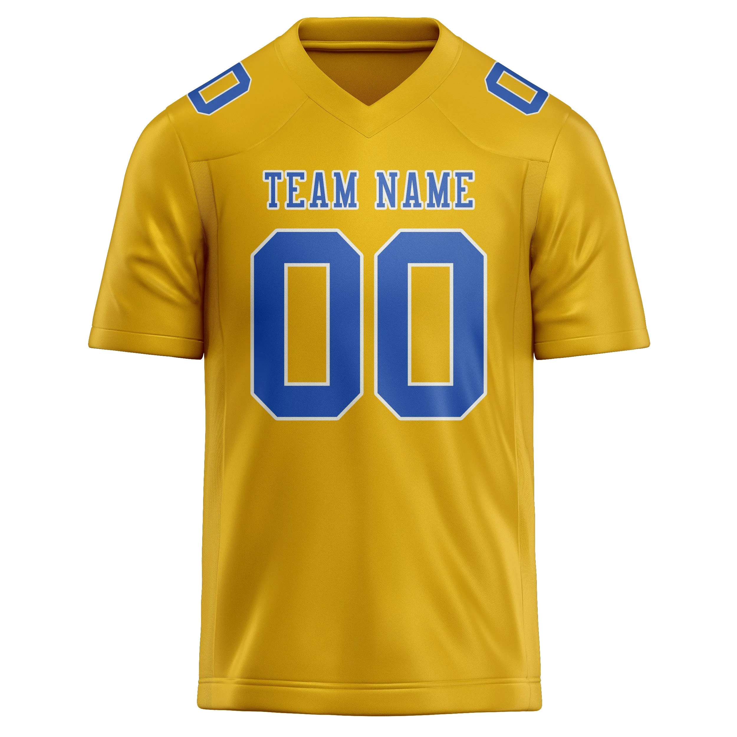 Custom Gold Sky Blue Football Jersey sold by Tailorly product image thumbnail 2