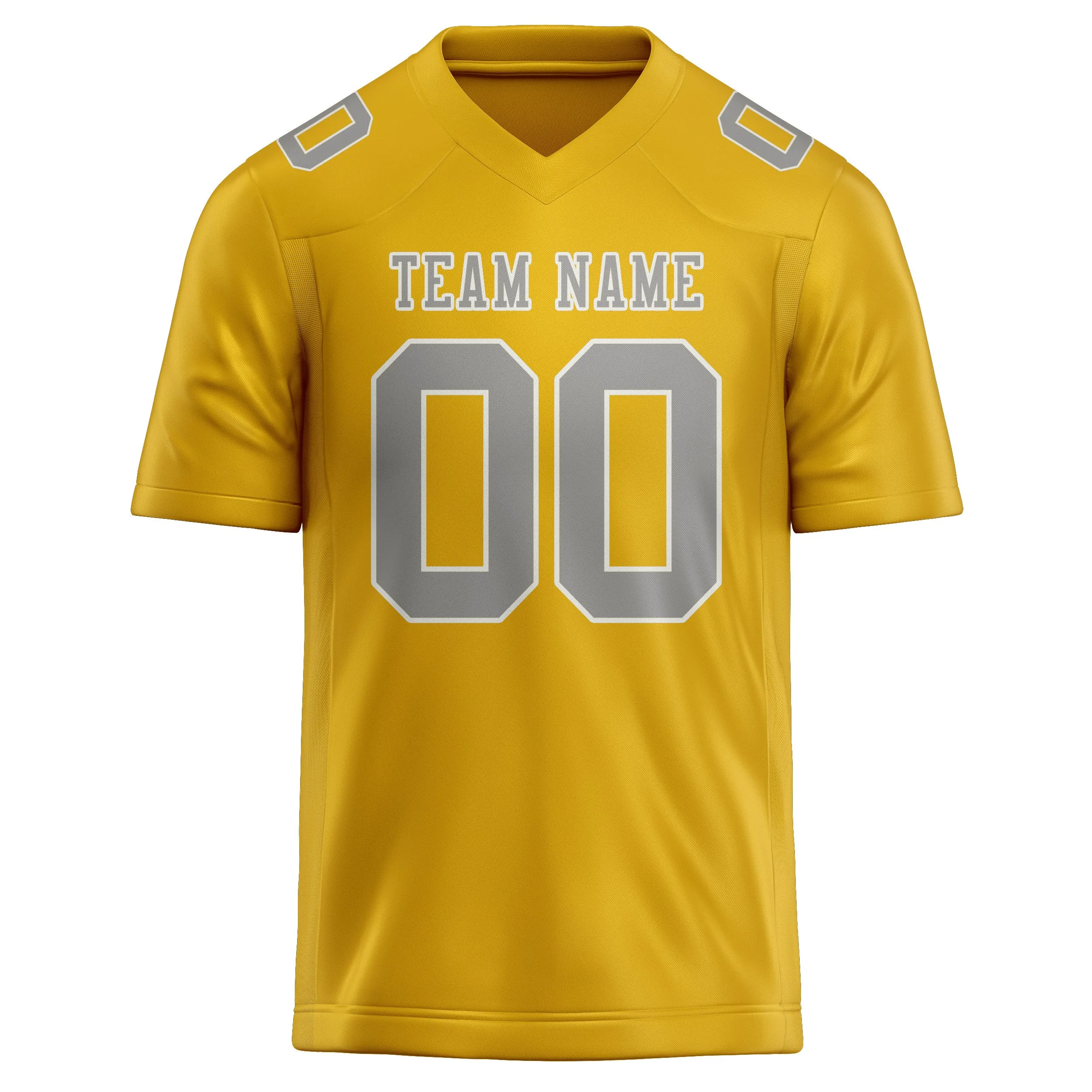 Custom Gold Gray Football Jersey sold by Tailorly product image thumbnail 2