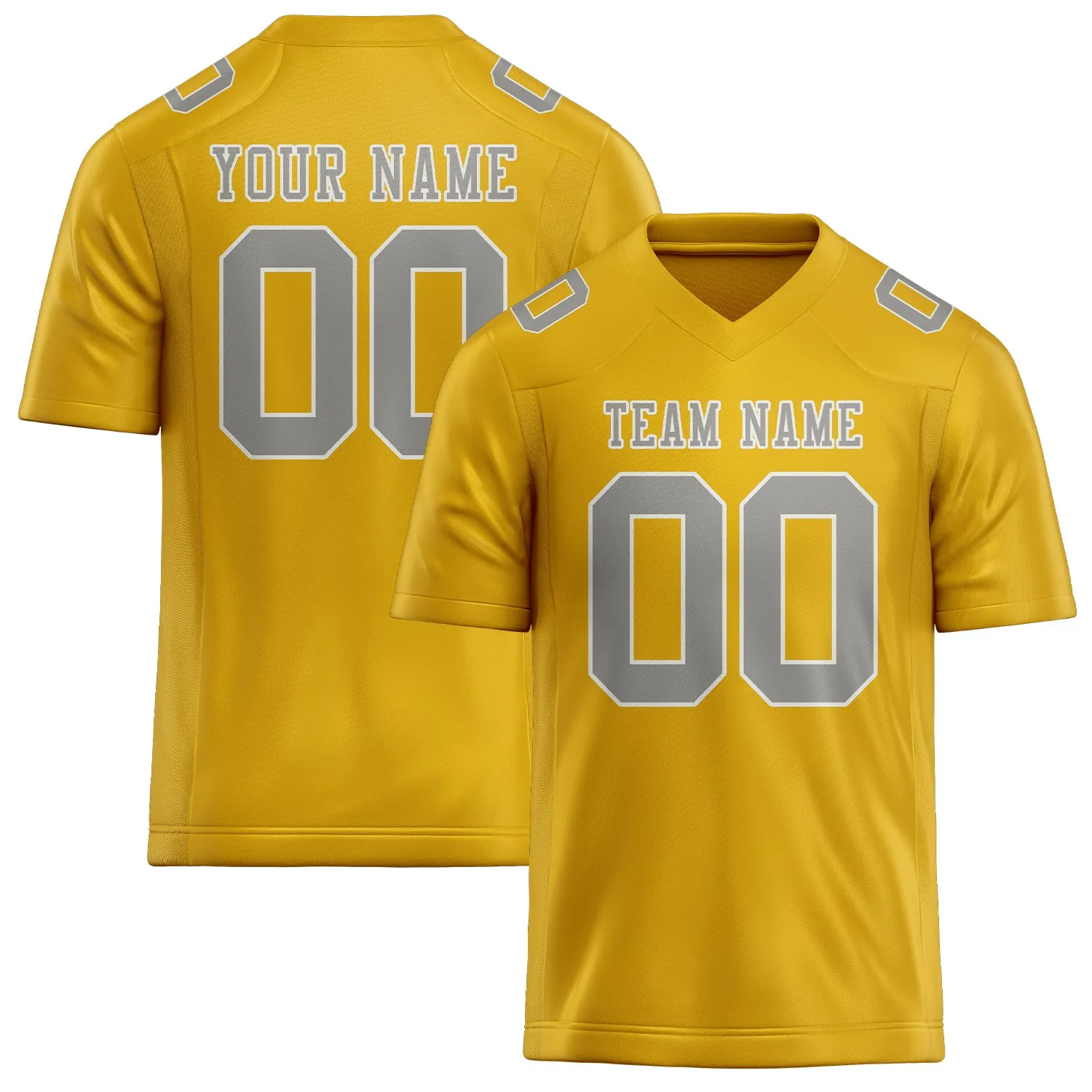 Custom Gold Gray Football Jersey sold by Tailorly