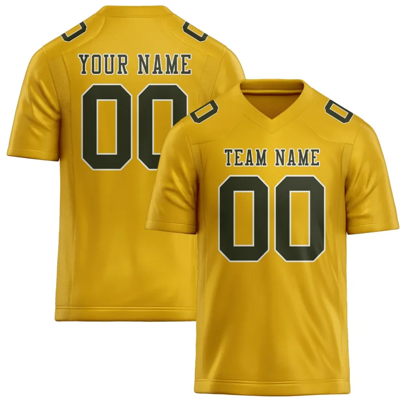 Custom Gold Olive Football Jersey made by Tailorly