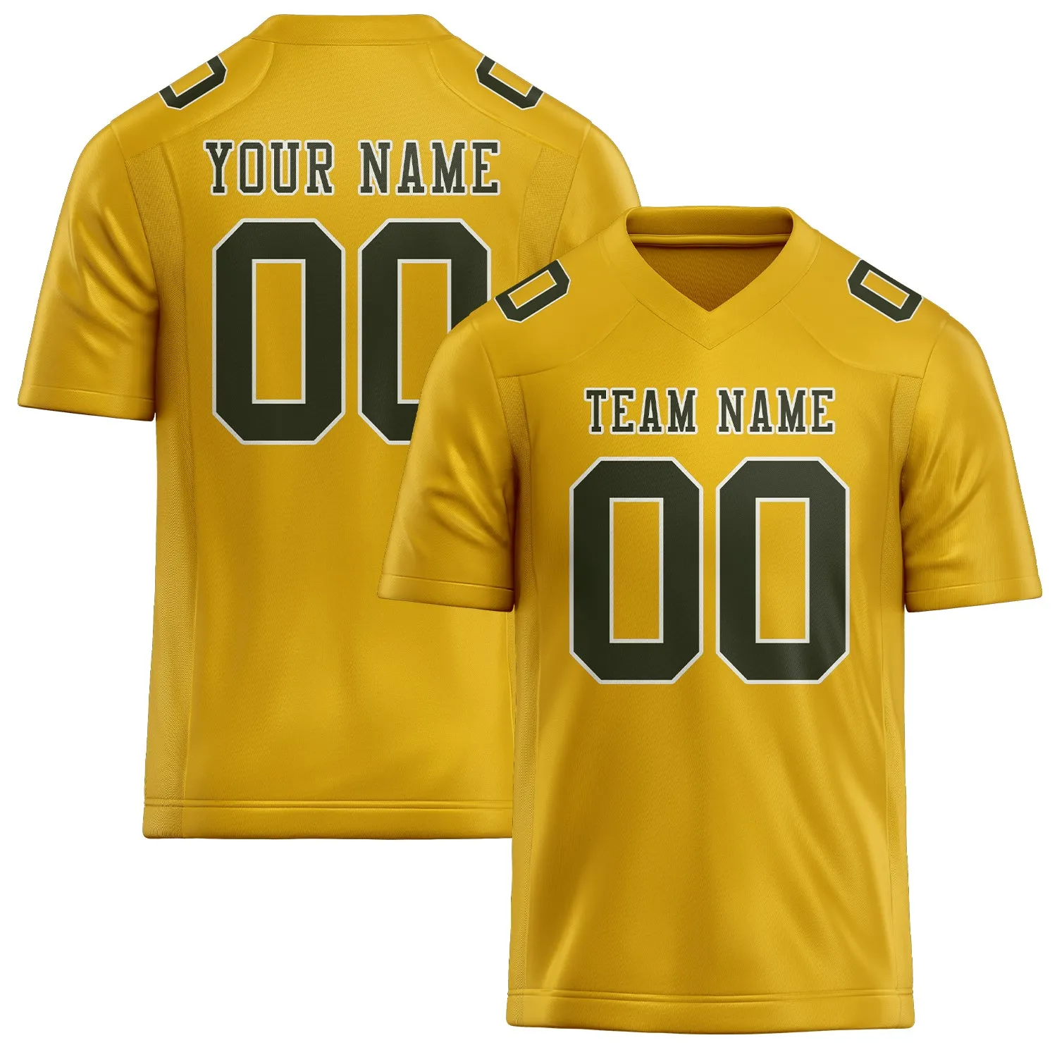 Custom Gold Olive Football Jersey sold by Tailorly