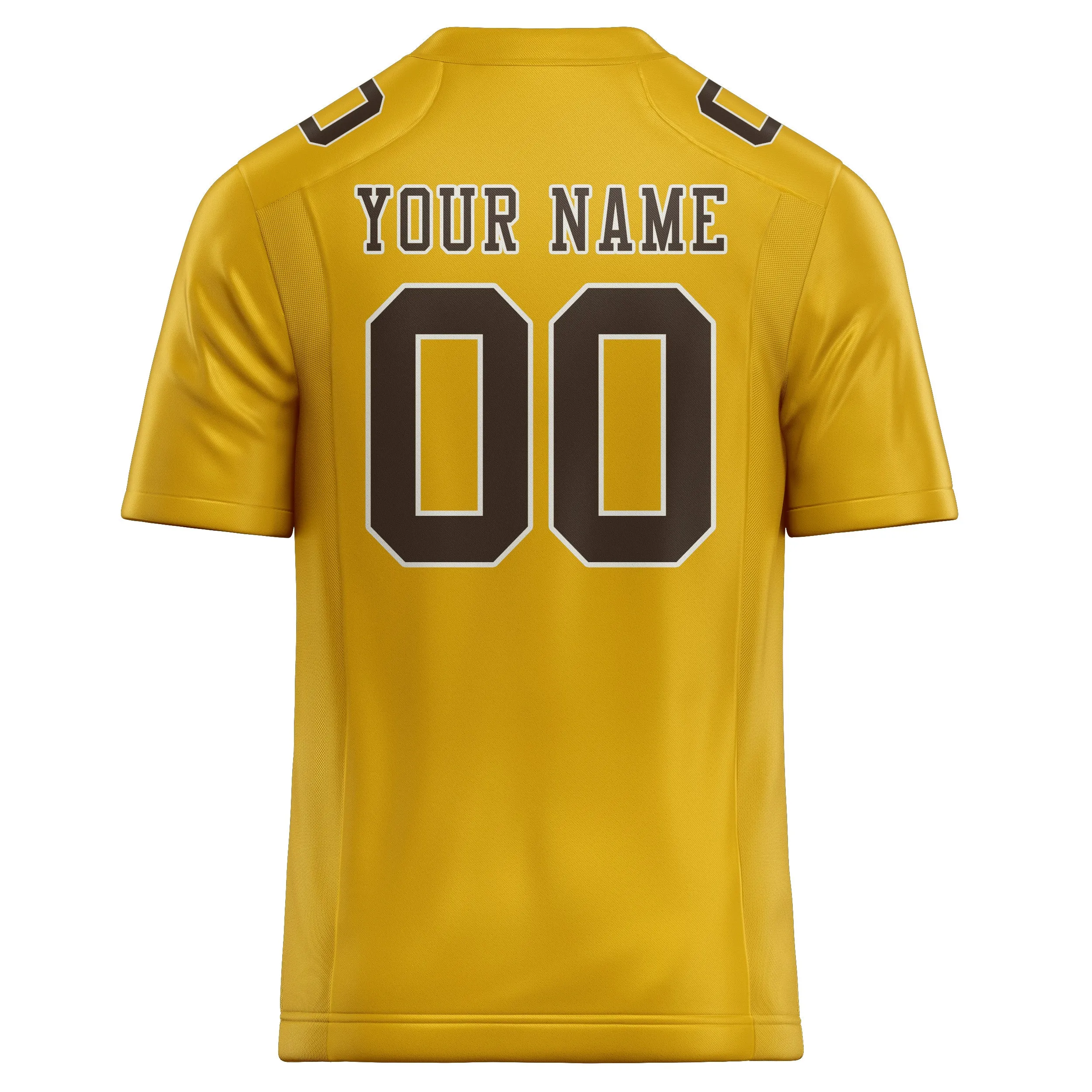 Custom Gold Brown Football Jersey sold by Tailorly product image thumbnail 3