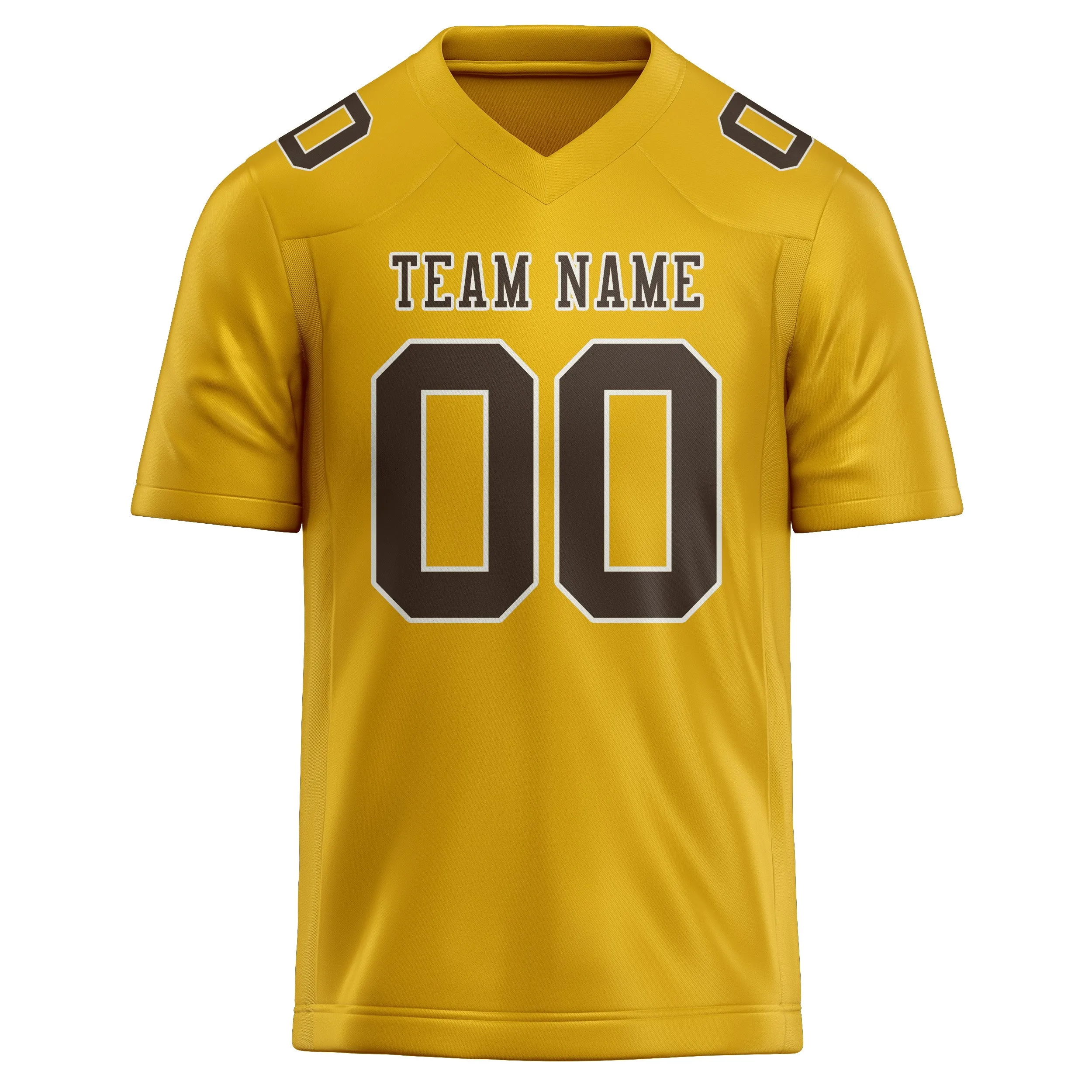Custom Gold Brown Football Jersey sold by Tailorly product image thumbnail 2