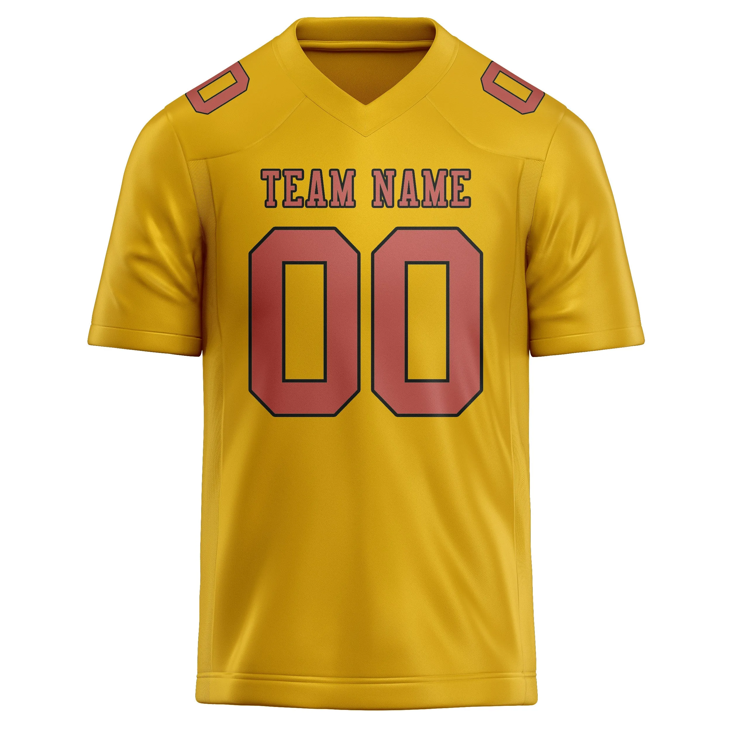 Custom Gold Copper Rose Football Jersey sold by Tailorly product image thumbnail 2