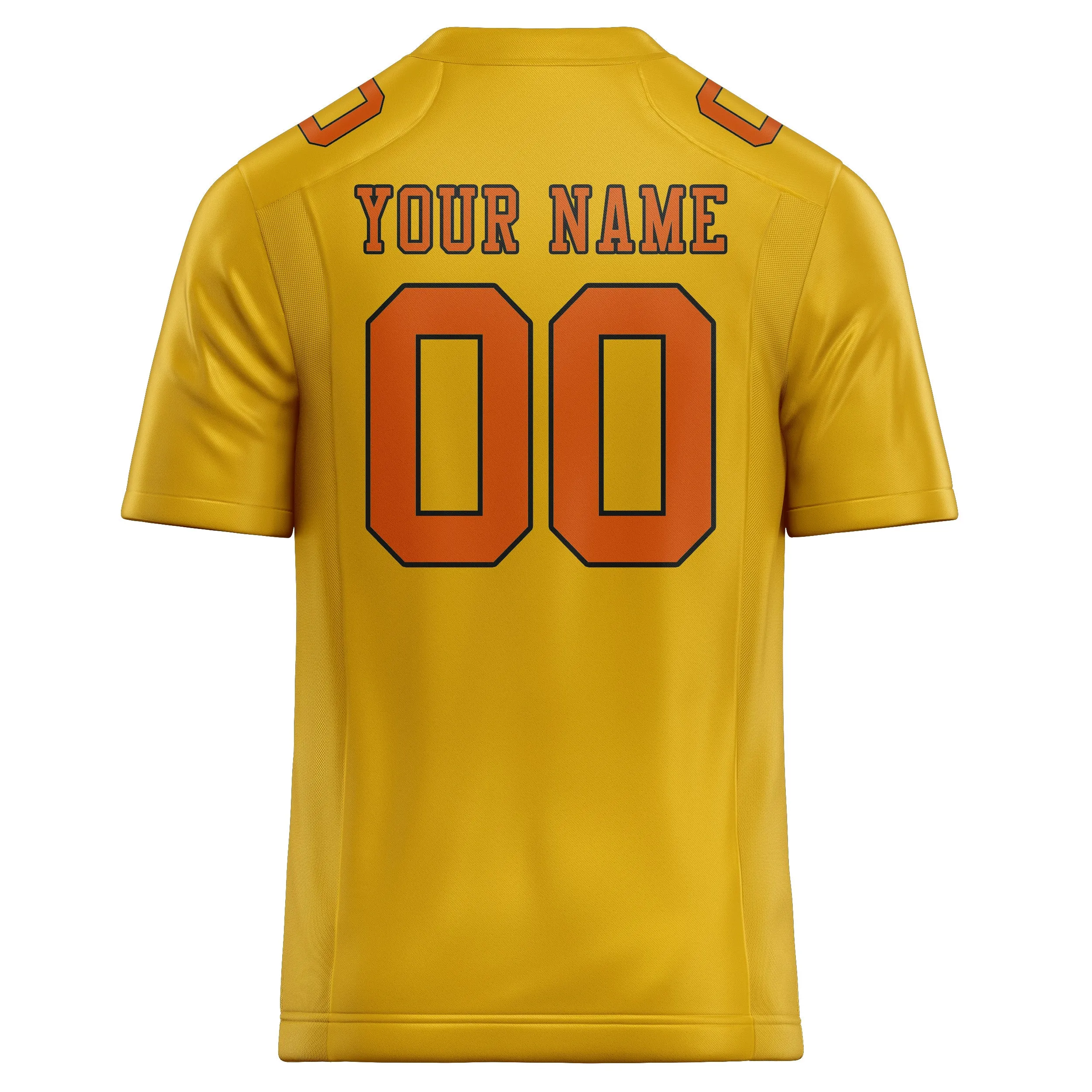 Custom Gold Orange Football Jersey sold by Tailorly product image thumbnail 3