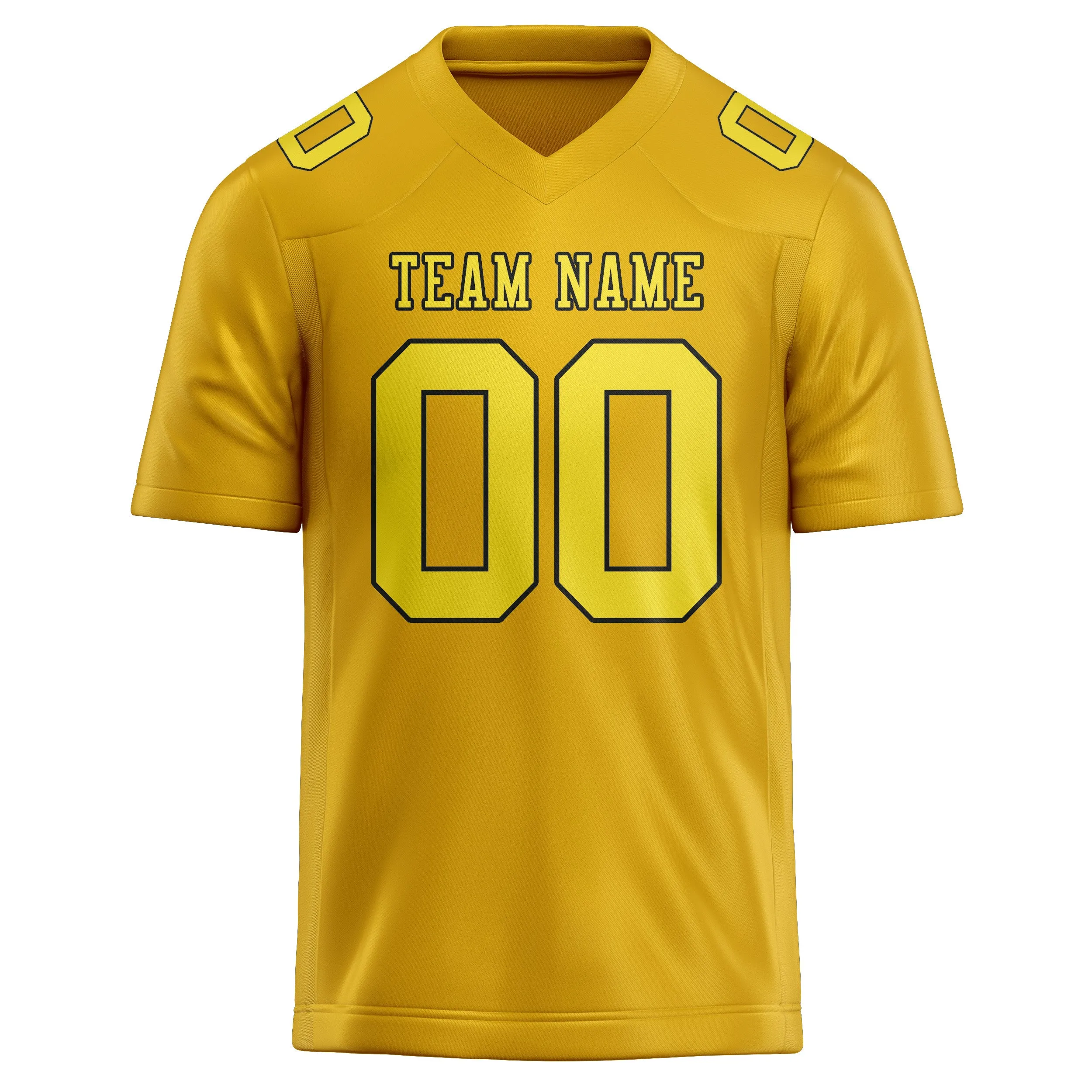Custom Gold Light Yellow Football Jersey sold by Tailorly product image thumbnail 2