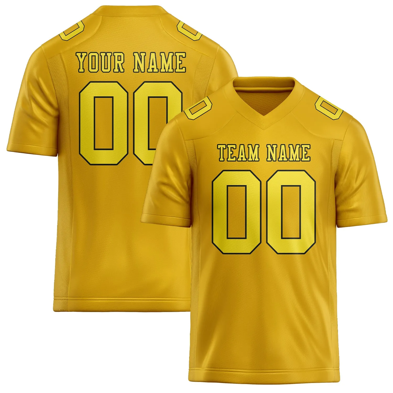 Custom Gold Light Yellow Football Jersey sold by Tailorly