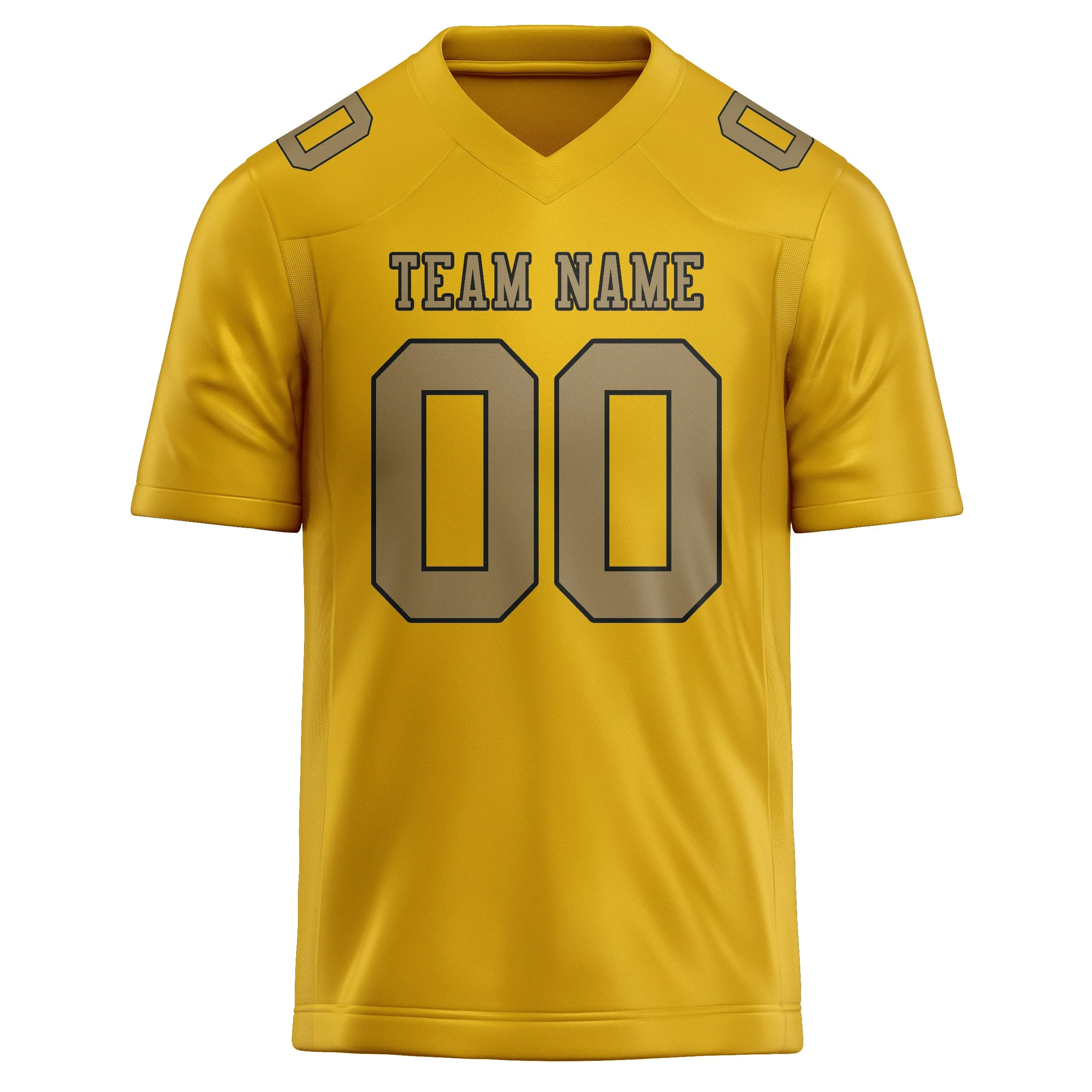 Custom Gold Light Khaki Football Jersey sold by Tailorly product image thumbnail 2