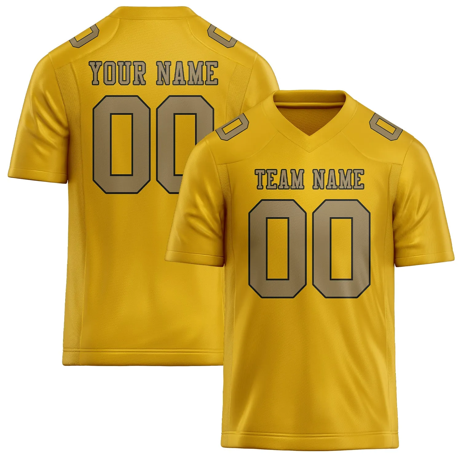 Custom Gold Light Khaki Football Jersey sold by Tailorly