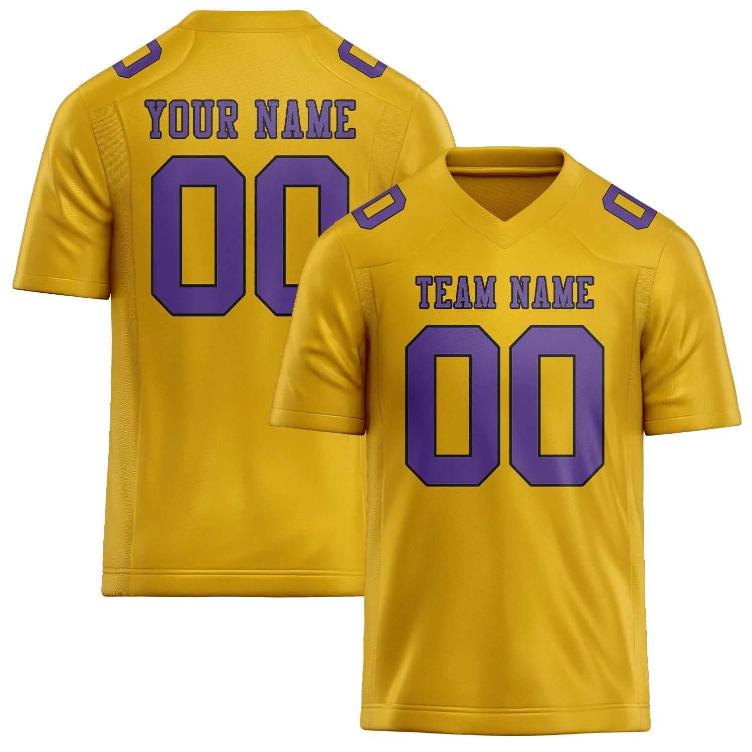 Custom Gold Light Purple Football Jersey sold by Tailorly